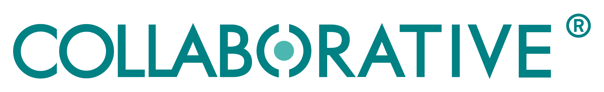 The word 'COLLABORATIVE' in teal capital letters with a stylized 'O' featuring a small circle at its center.