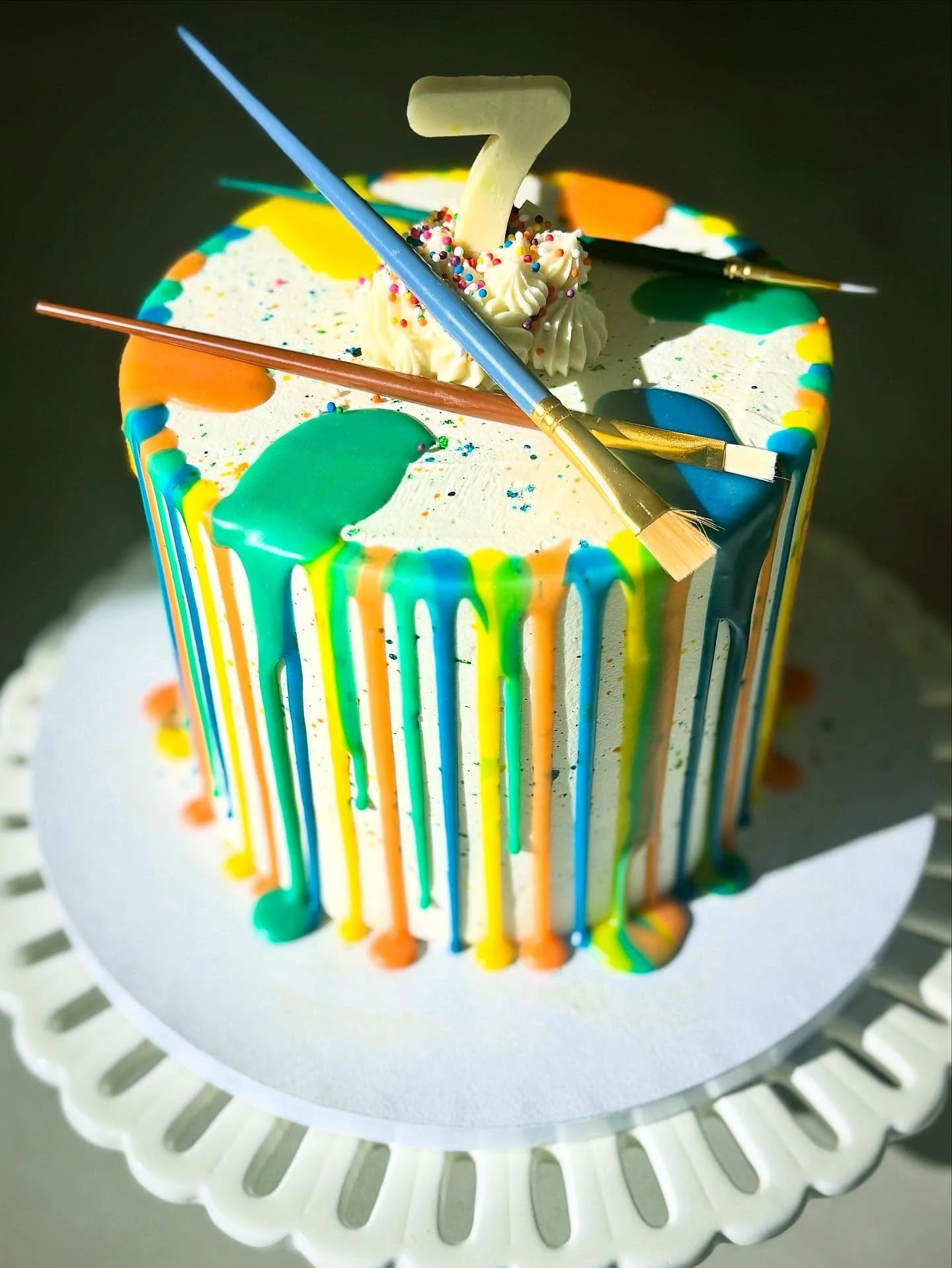 A birthday cake for a little arteeest! 🎨

Funfetti with vanilla buttercream 🌈