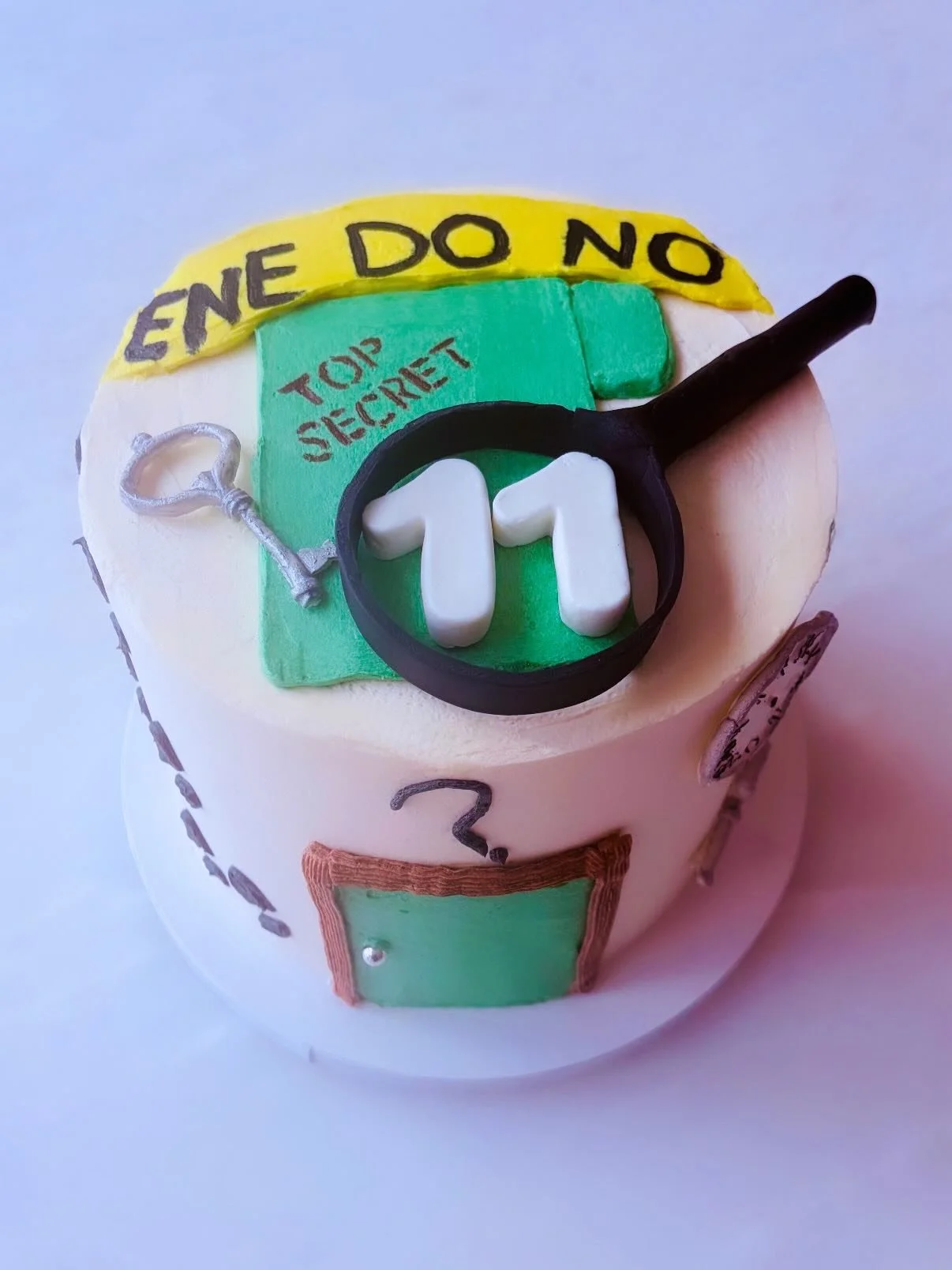Escape room cake! 🕵️👀👣🔍🗝️🚪💚

#escaperoom #escaperoomcake #cake #cakedecorating