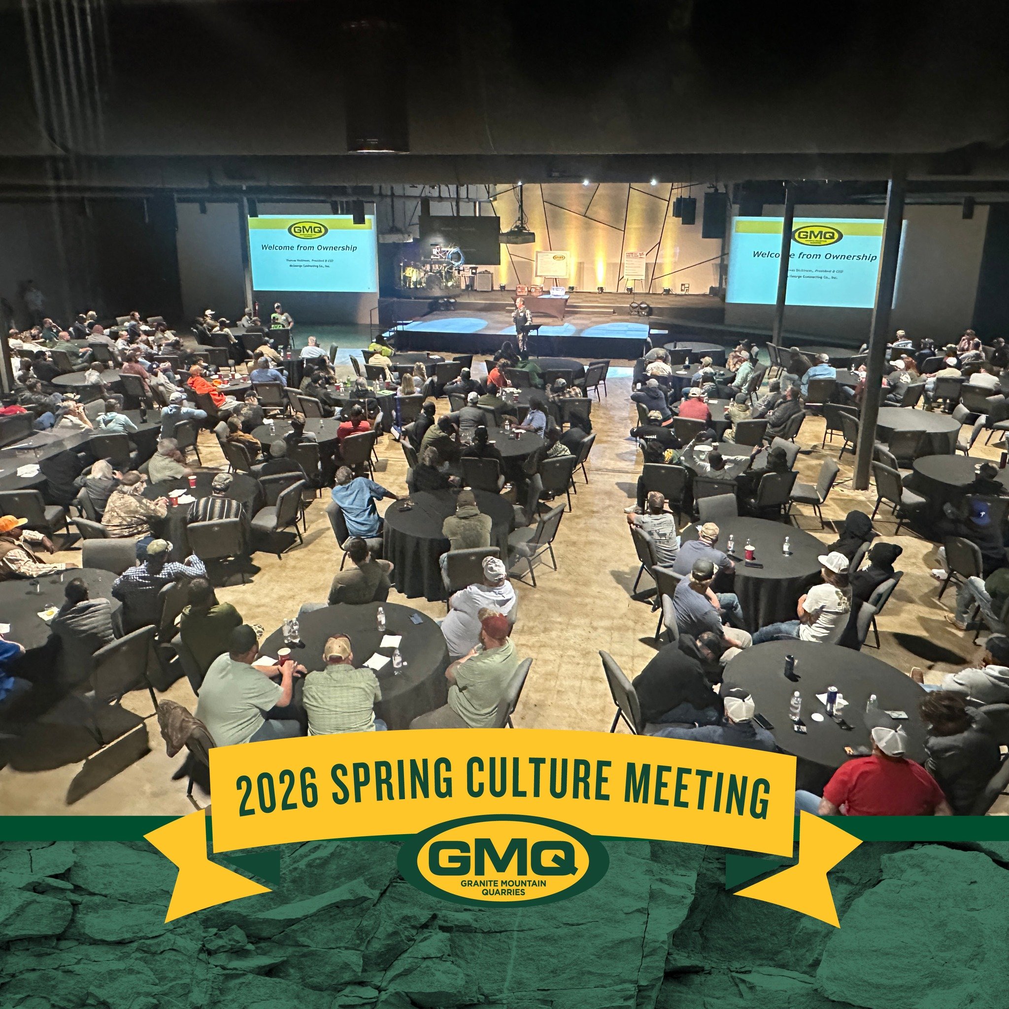 Our team recently came together for another great Culture Meeting focused on safety, communication, and working together. These meetings are an important part of who we are at Granite Mountain Quarries and help reinforce the values that keep our team