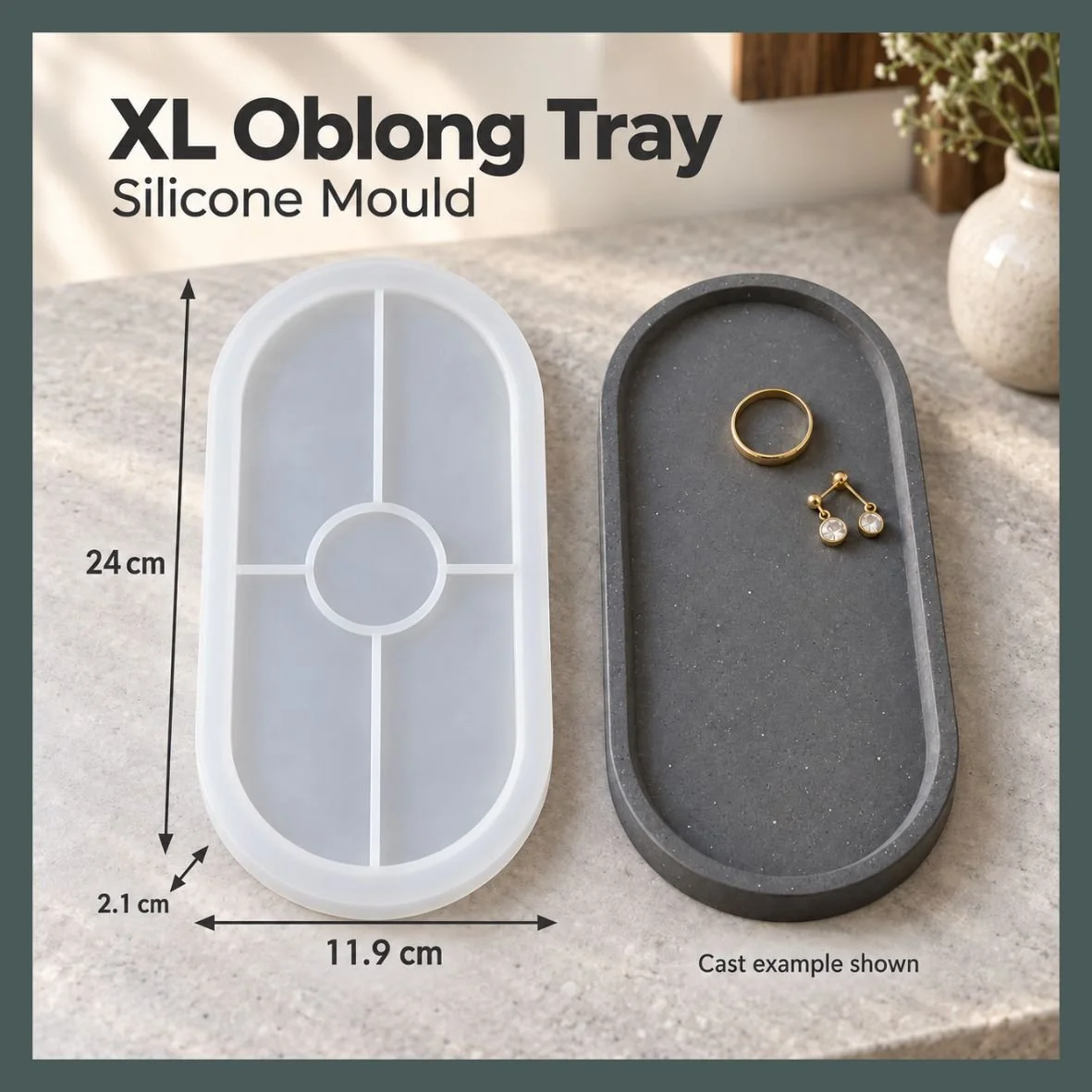 XL Oblong Tray Silicone Mould