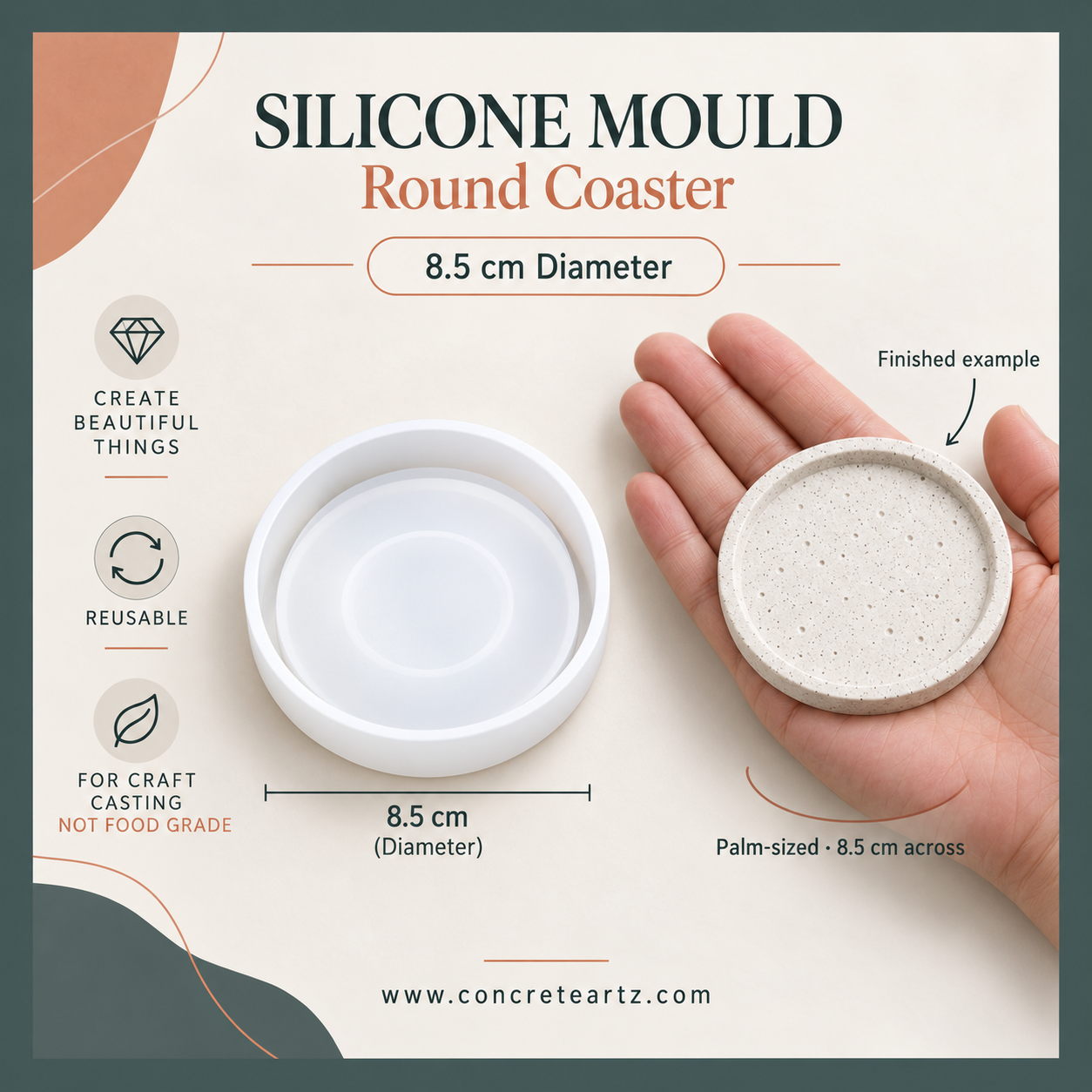 Round Coaster 8.5cm