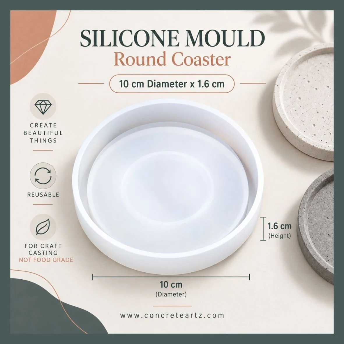Coaster Round 10cm