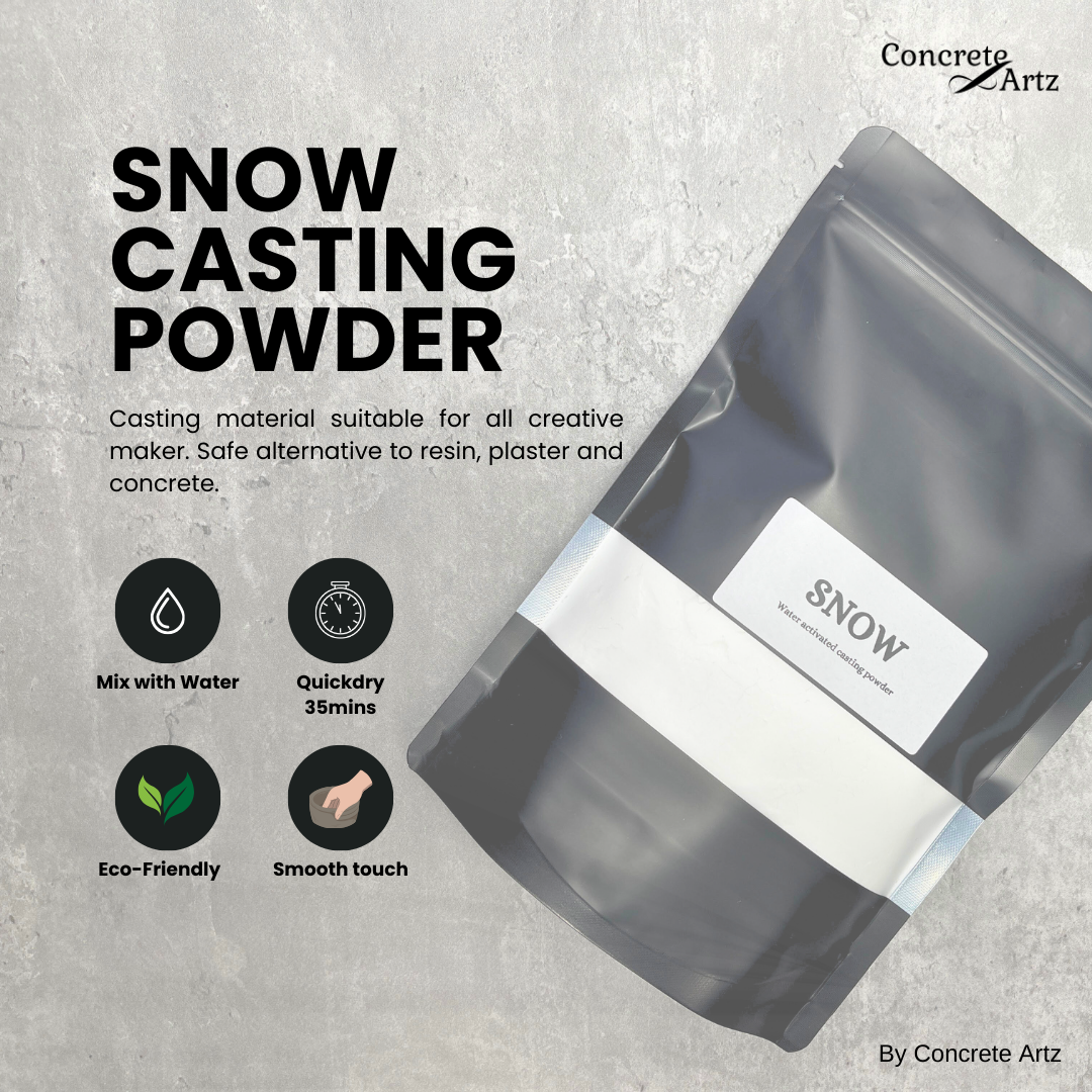 snow casting powder coaster diy tray
