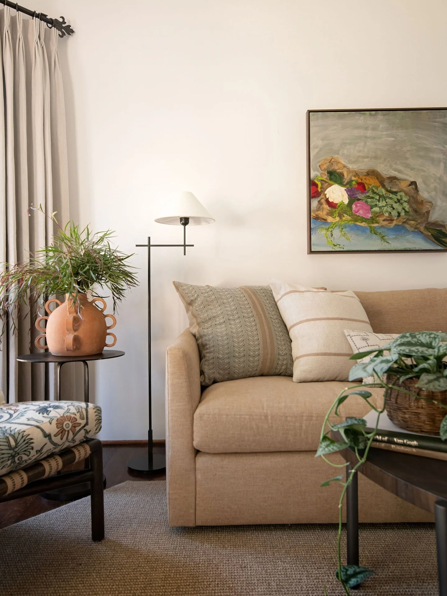 A little peak into a Spanish bungalow that we recently transformed into a bright and peaceful space.  We took a whole wing of the bungalow and turned it into an extended primary suite.  The previous bedroom became a cozy sitting room that looks out i