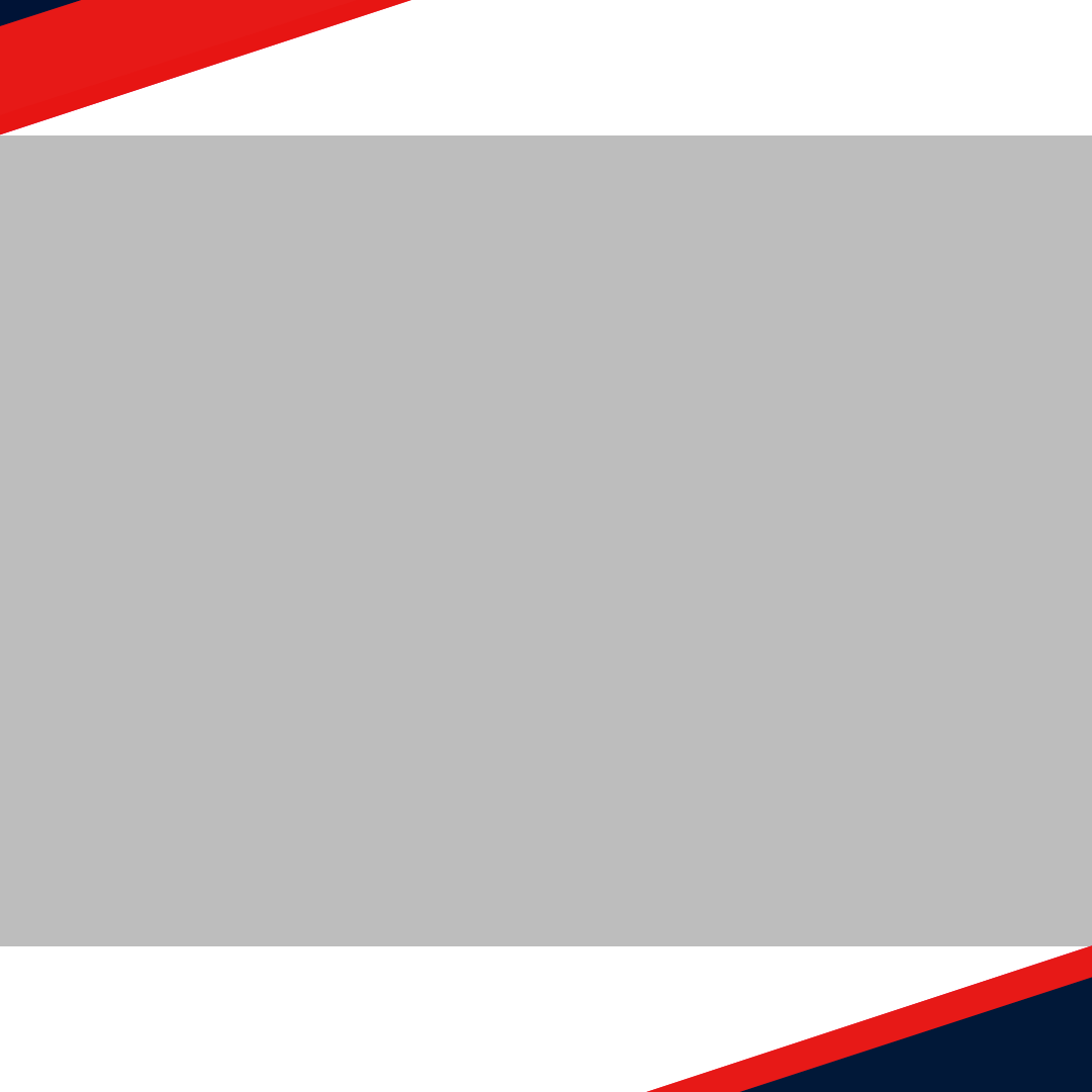 Black background with red and dark blue diagonal stripes in the corners, and a circular logo with a checkered flag and racing car at the center.