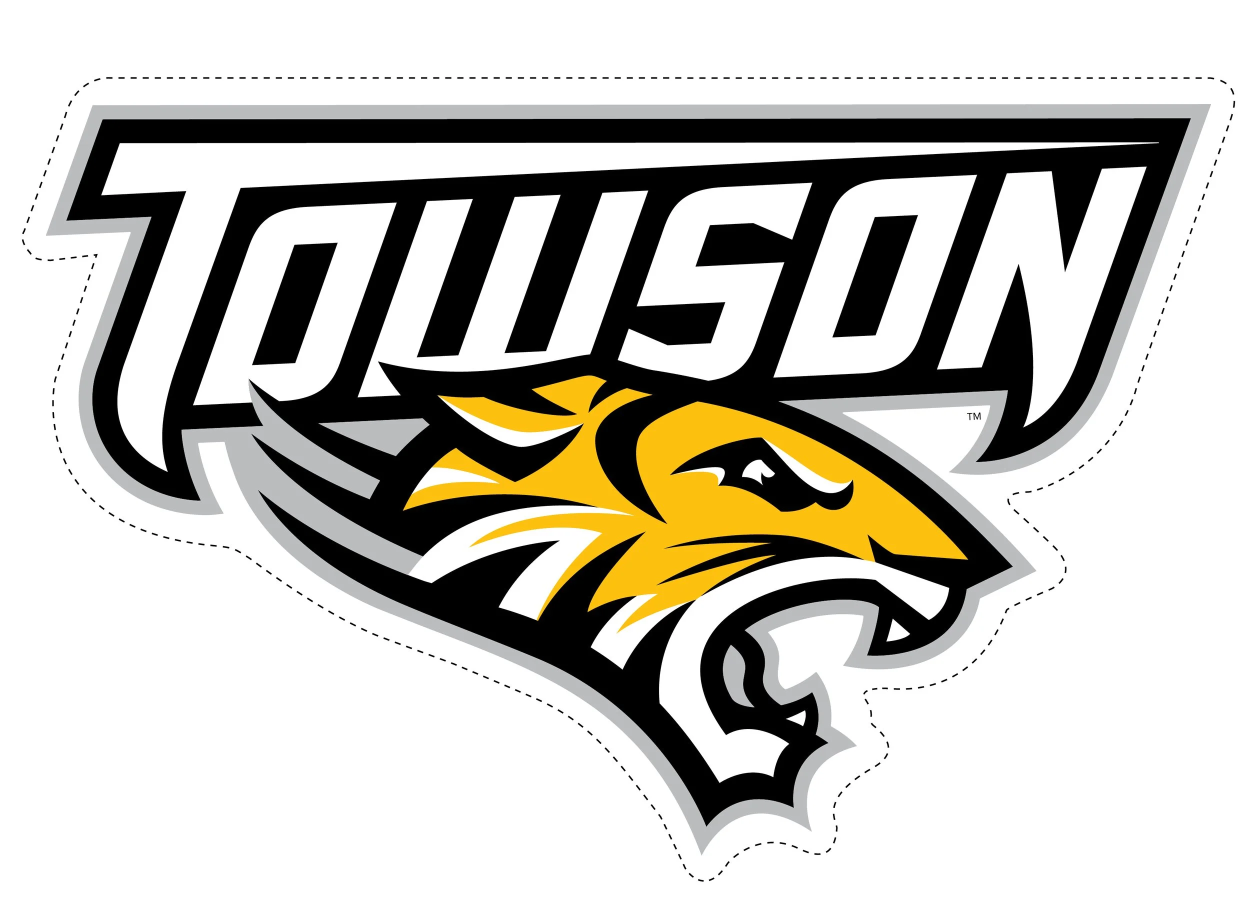 Logo of Towson University featuring a roaring tiger's head and the word 'Towson' in bold, stylized letters.