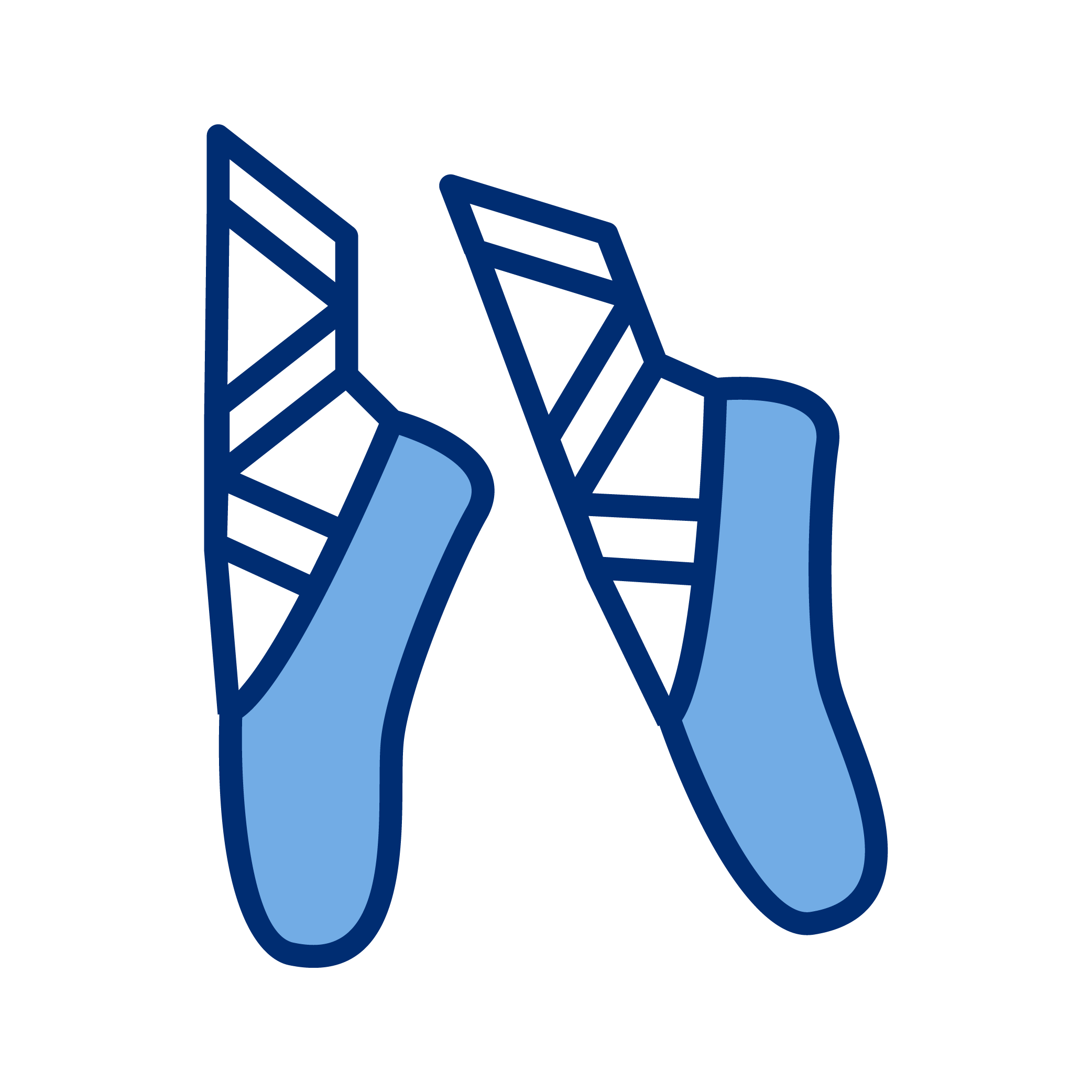 Illustration of a pair of running shoes or sneakers with a blue color scheme.
