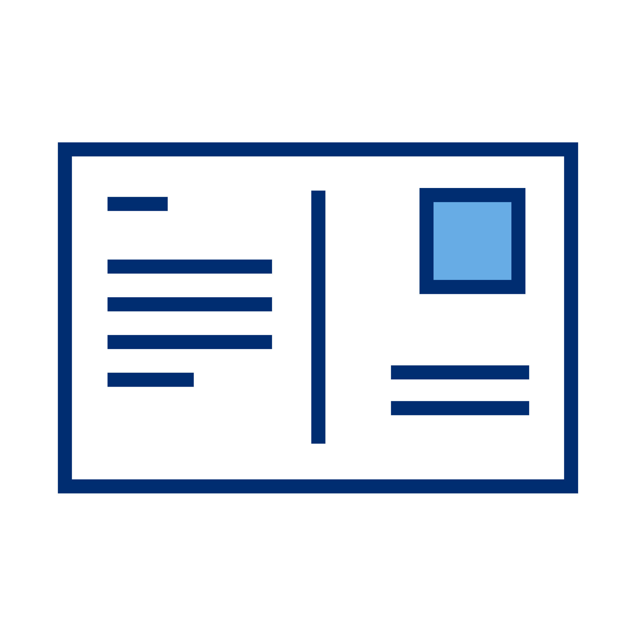 Illustration of a chemistry lab report with a blue frame, containing text lines, a square test result image, and a couple of text lines on the right side.