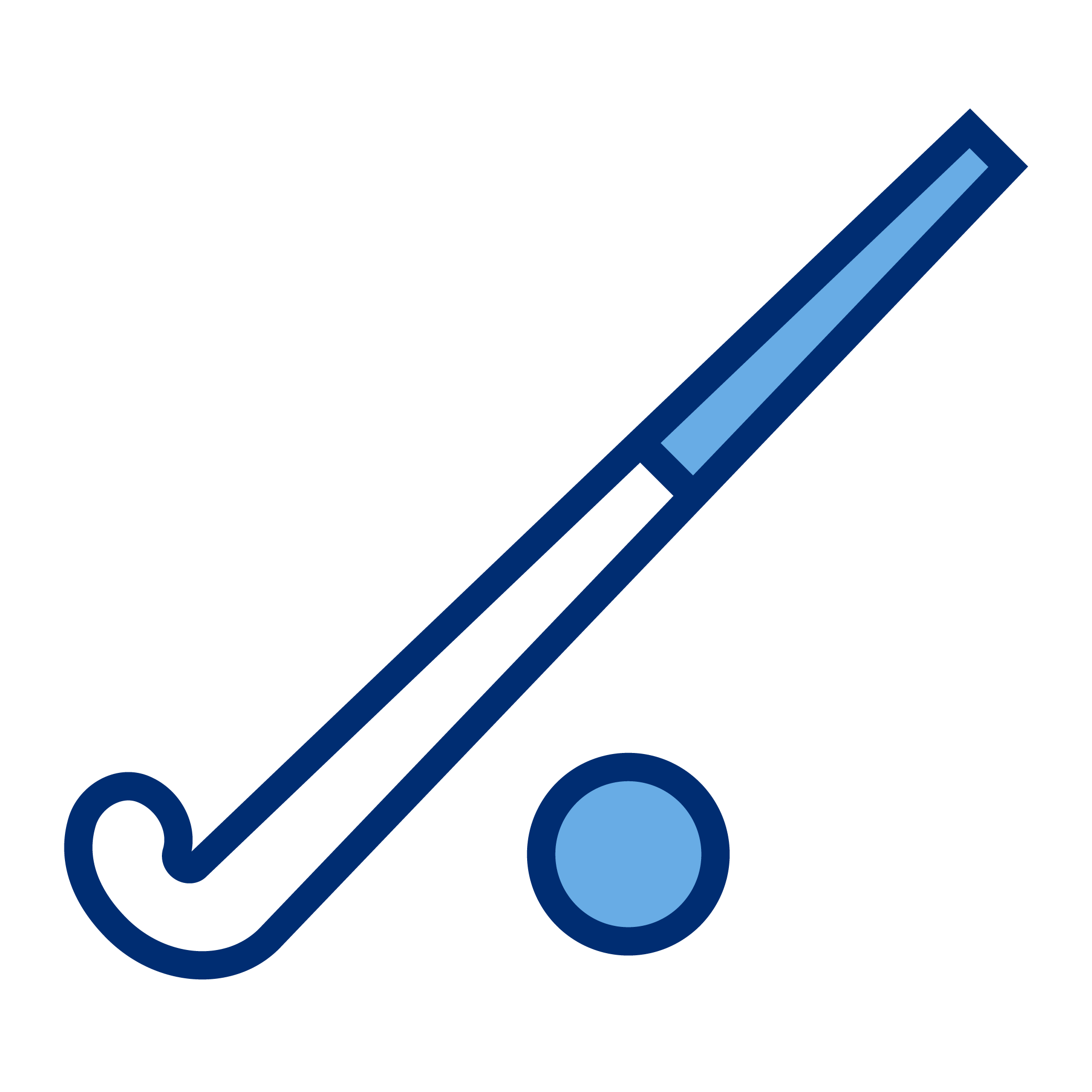 Icon of a golf club and ball, indicating golf.