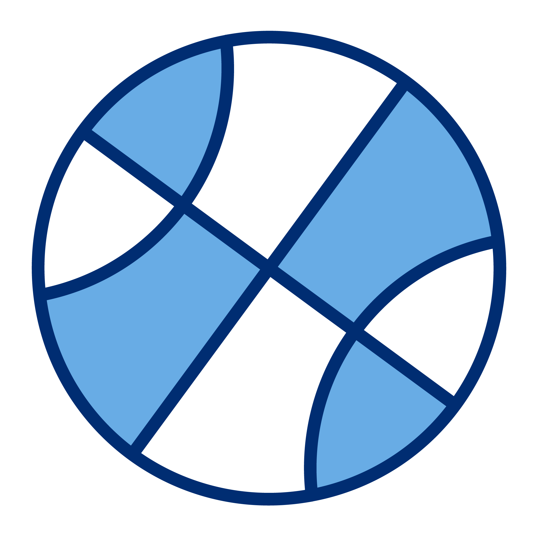 Colorful pie chart with blue and black segments.