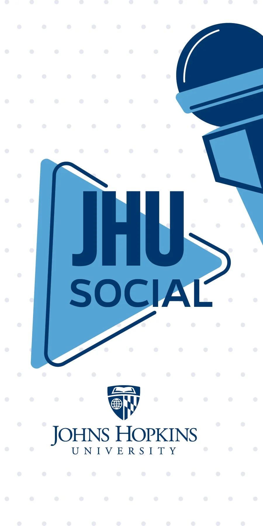 Johns Hopkins University logo, a blue shield with a cross and globe, above the text 'Johns Hopkins University'