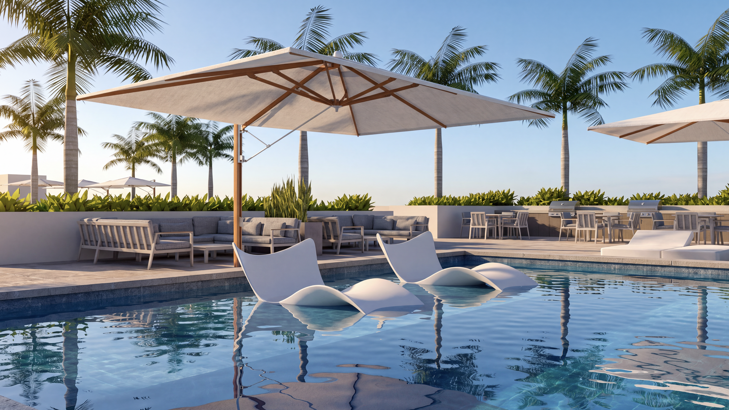 Brickell Condo Pool Deck