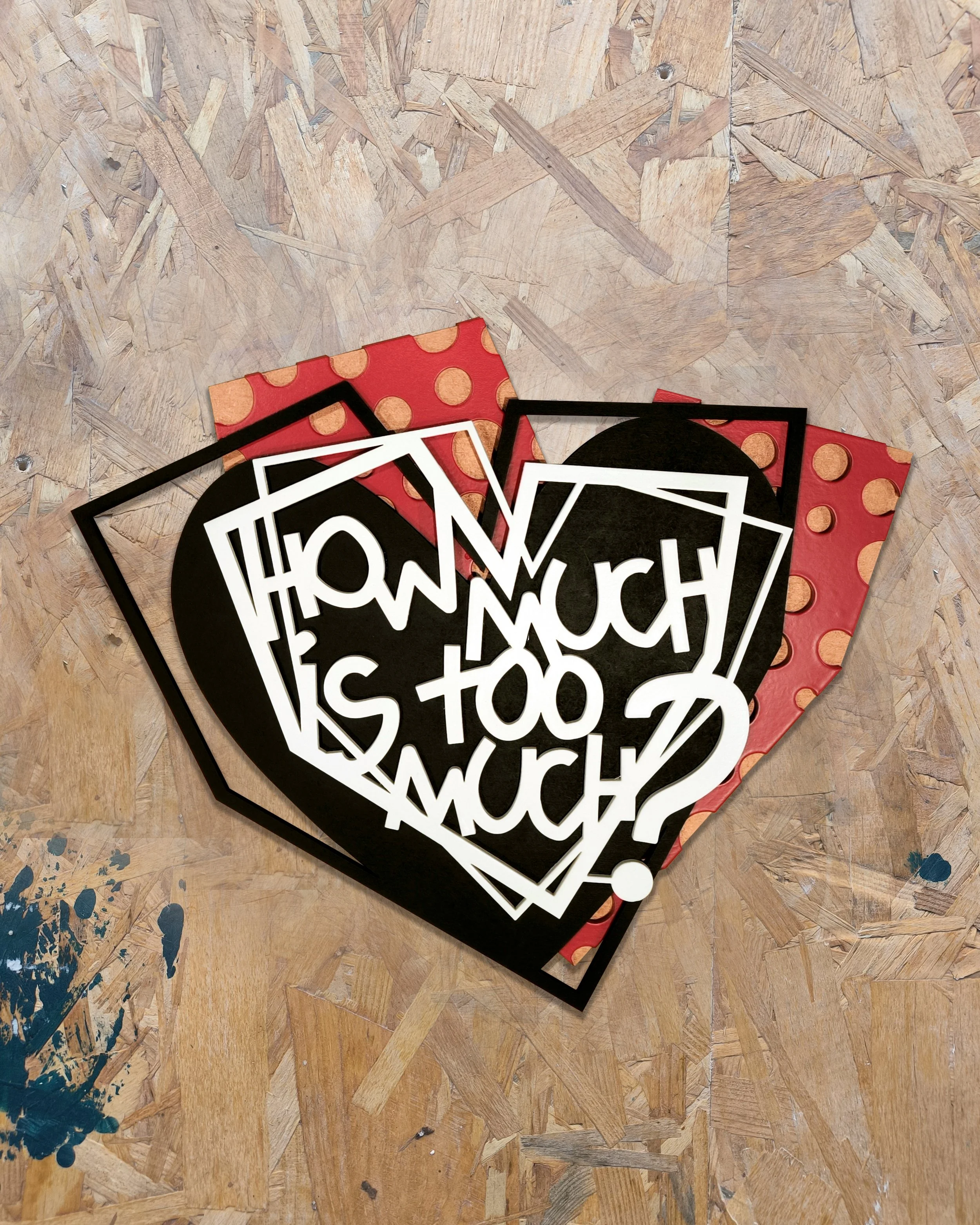 Coeur ++  How much is too much ? (cuivre et rouge)