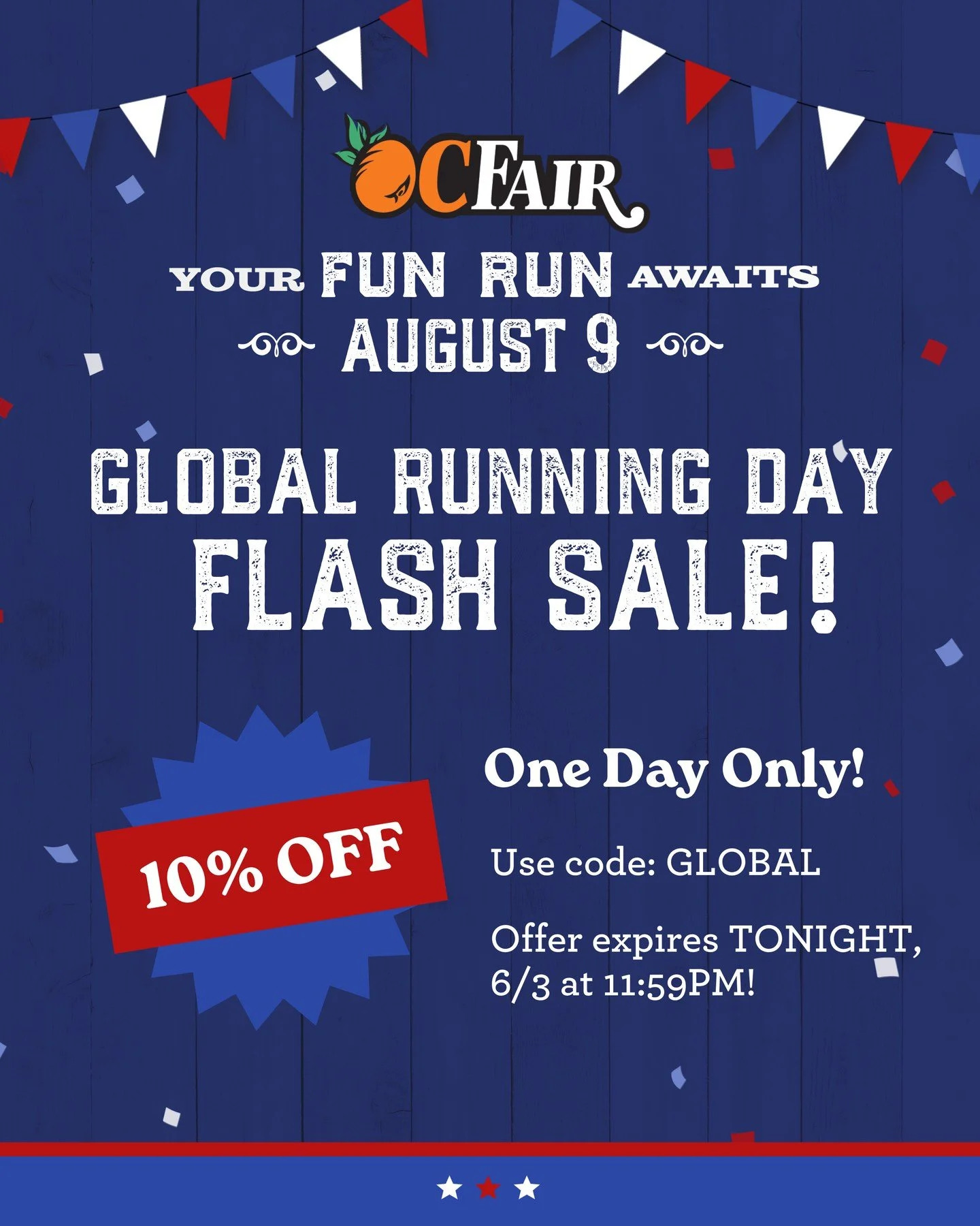 This Global Running Day, we're reminded just how fun it is to run! 🌎️🏃⁠
⁠
And what's more fun than the OC Fair Fun Run? 🎡 Join us on August 9th, 2026 for a one-of-a-kind race through the OC Fair! Whether you're tackling the 5K or the 1.1-Mile Fun 