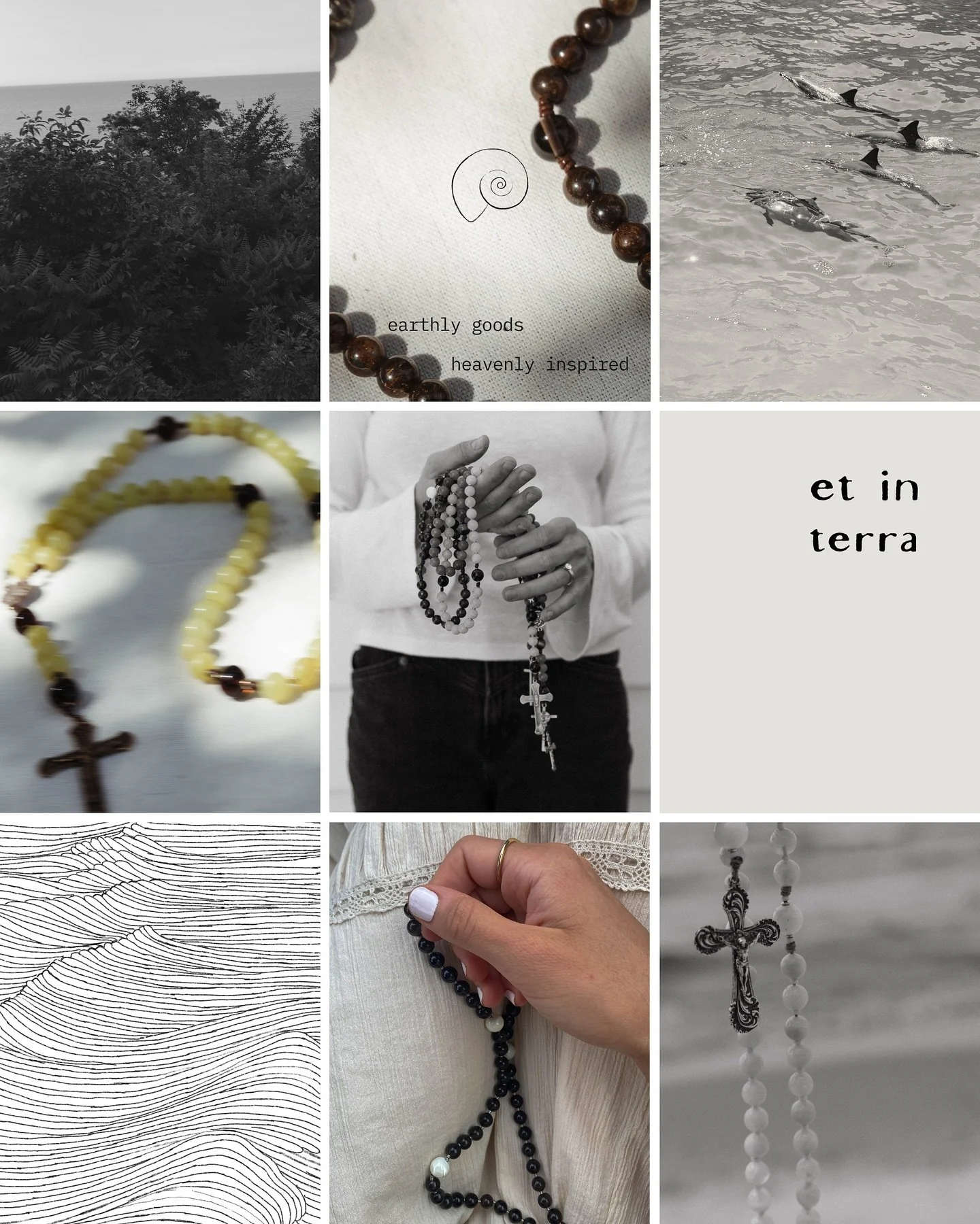 Bringing beauty into your home with Catholic inspired home goods - where earthly goods are used to help access our Heavenly home. Shop rosaries now on etinterracollections.com🤍
