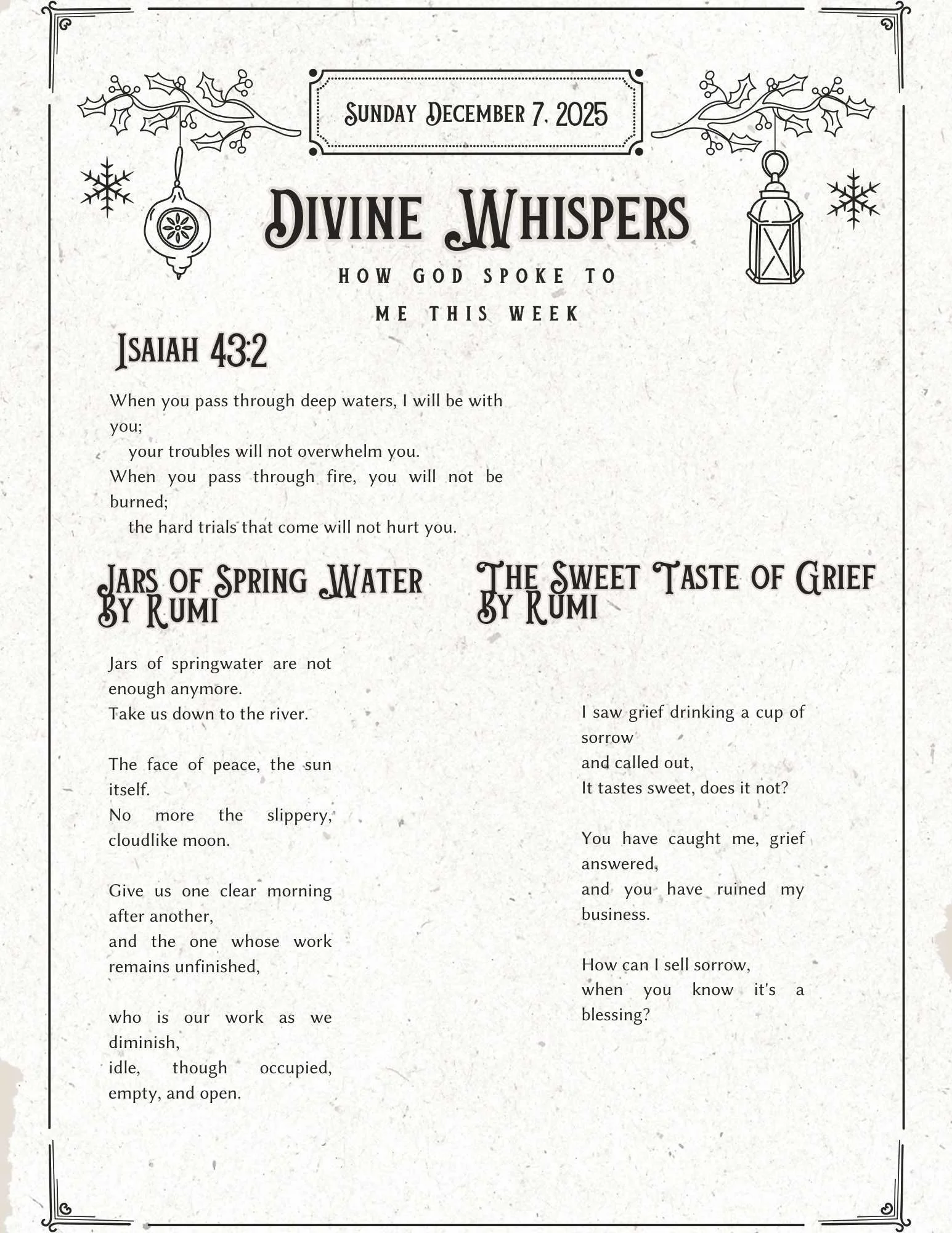 Sunday December 7, 2025 Page 1