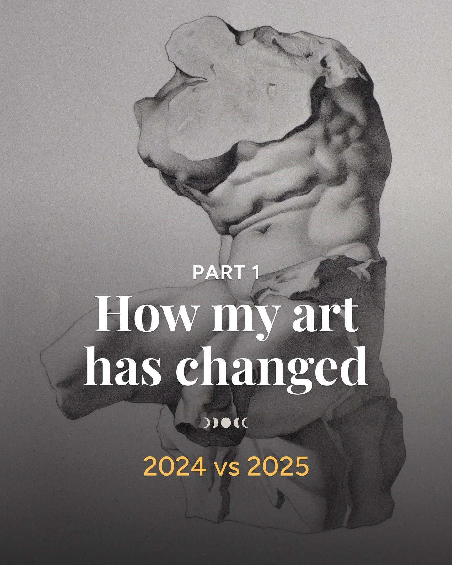 ✦ 2024 vs 2025 (part 1) ✦

I thought this would be a fun way to look back at the past two years, especially since there&rsquo;s a bit of a difference in my approach and style.

2024 was about practice, while 2025 was about storytelling.

2024 started