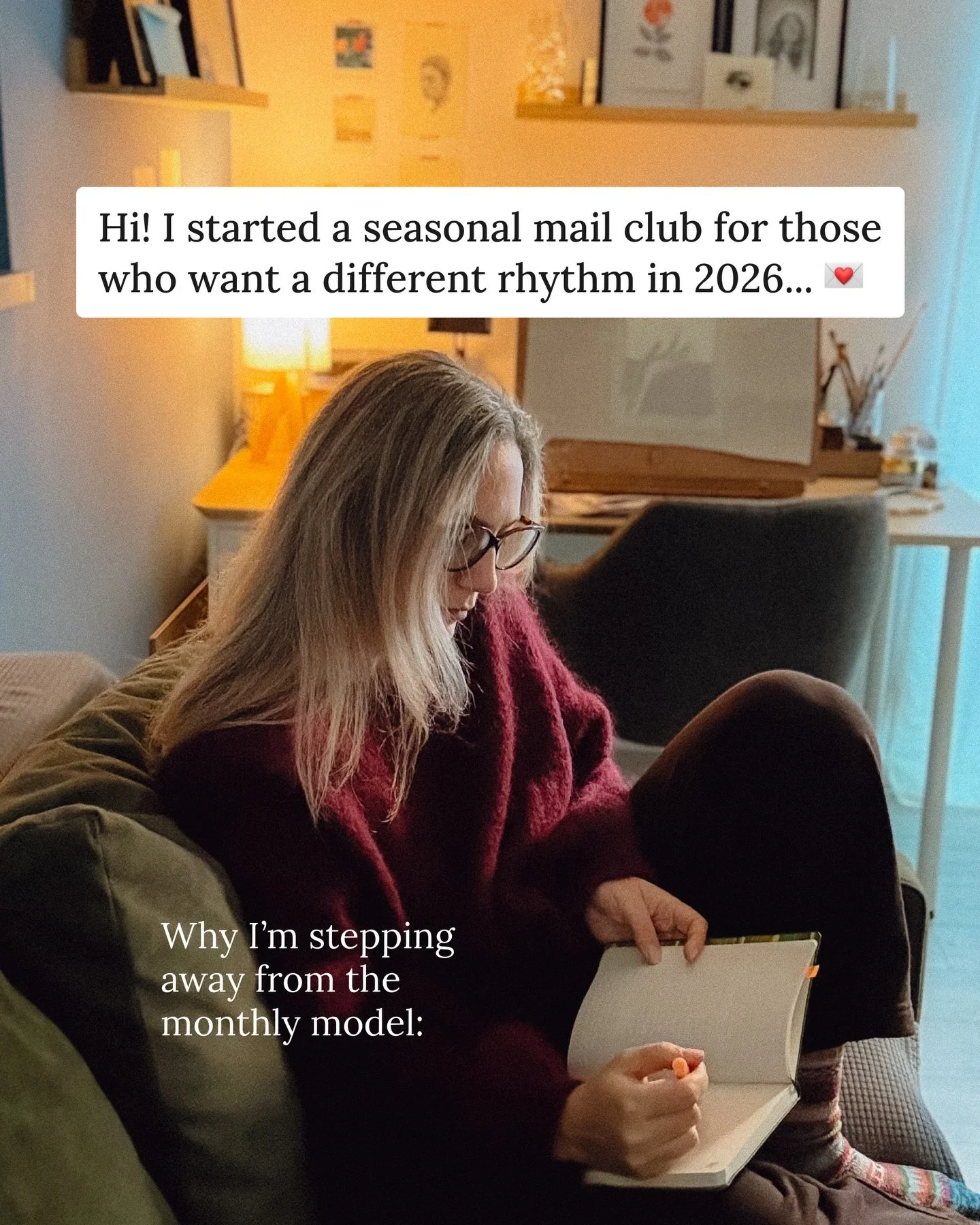 Sign ups are open 💌! Join before January 8th to receive the first Seasonal Club edition.
I hope you&rsquo;ll love this project just as much as I do ✨
If you&rsquo;d like to join, the link is in the bio 🖤