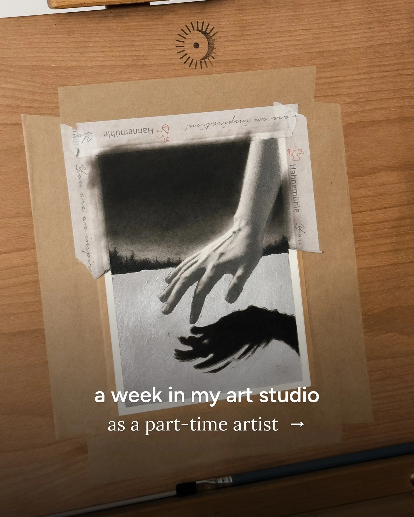 ✦ A few moments in my small art studio ✦

I just wrapped up the second piece in my alchemy series ✨
It took a bit of courage to paint over the silver leaf, but I'm so happy with how it turned out! Still undecided on a title, though 👀

I've been play