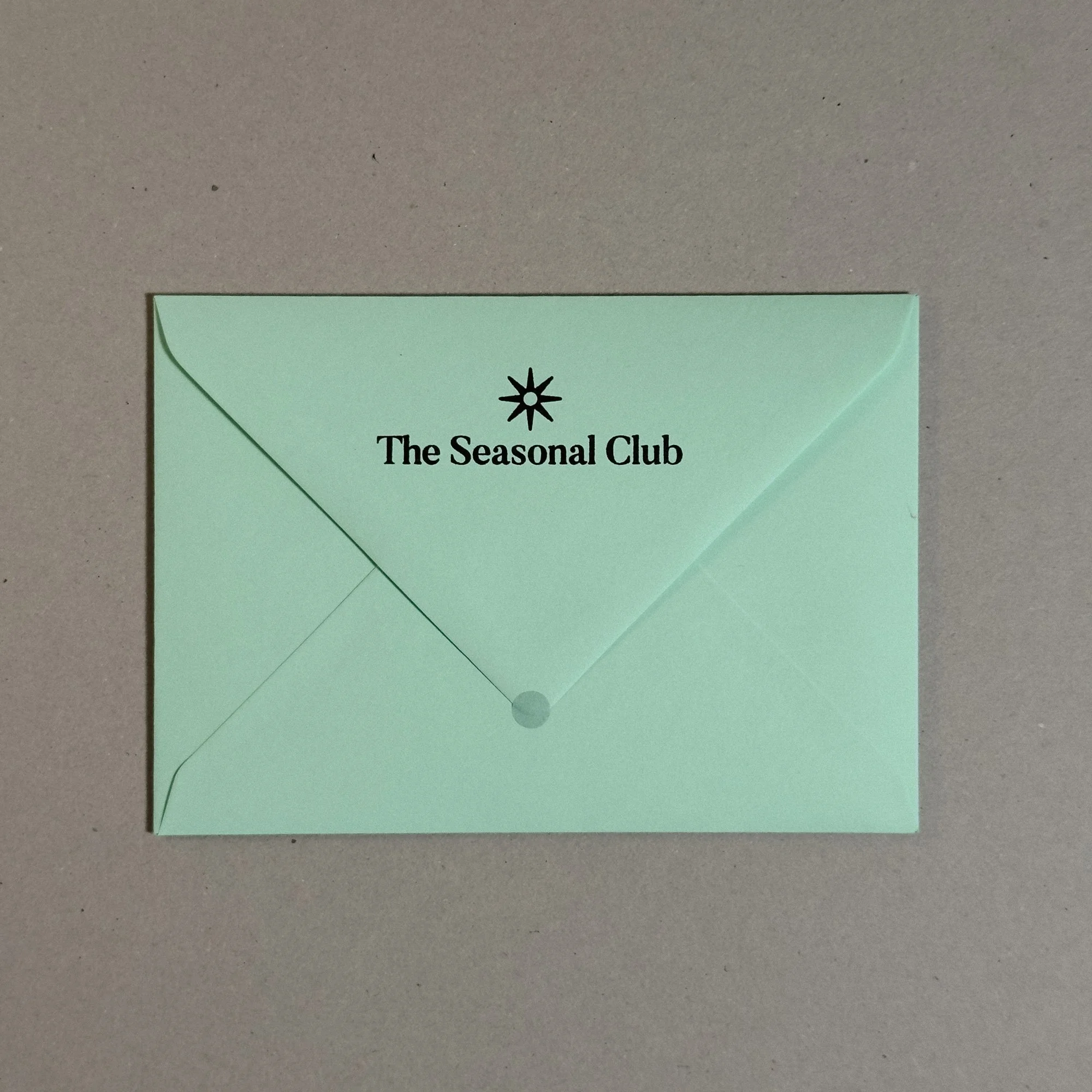 the seasonal club envelope, an art print subscription sent via snail mail