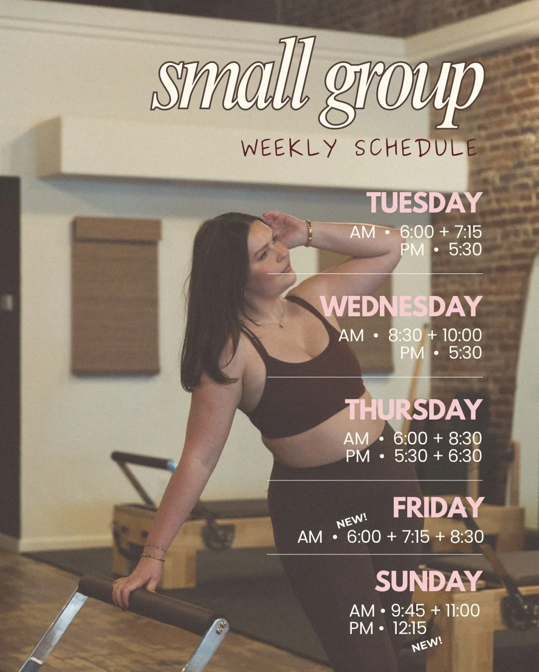 Hello, March, and to our new 50/50 reformer + mat class &mdash; swipe to learn more 🌷🩰🌤️💗

Fresh goals, fresh energy, same strong community. Our weekly small group sessions are here to keep you consistent and confident.

March schedule is live an