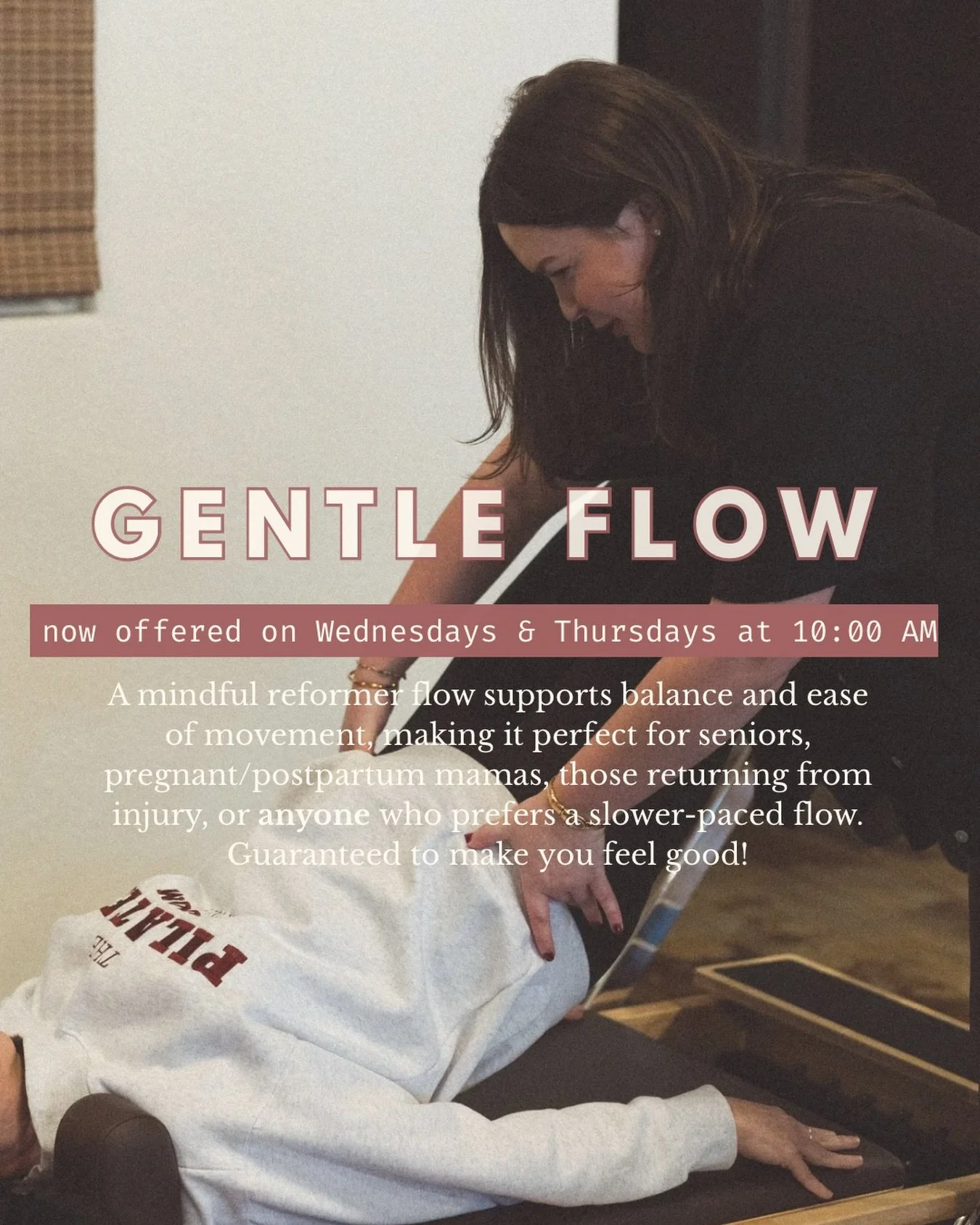 This class has turned into something really special.
Slower pace, intentional movement, and the kind of reset most of us don&rsquo;t realize we need.

Because it&rsquo;s been booking out, we&rsquo;ve officially added another day to the schedule ✨ 

#