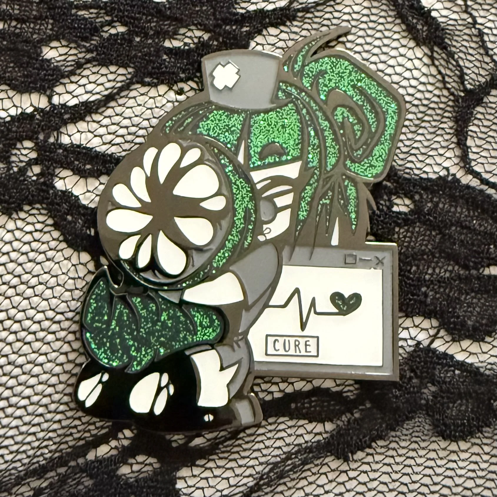 CURE [Glitter Enamel Pin]