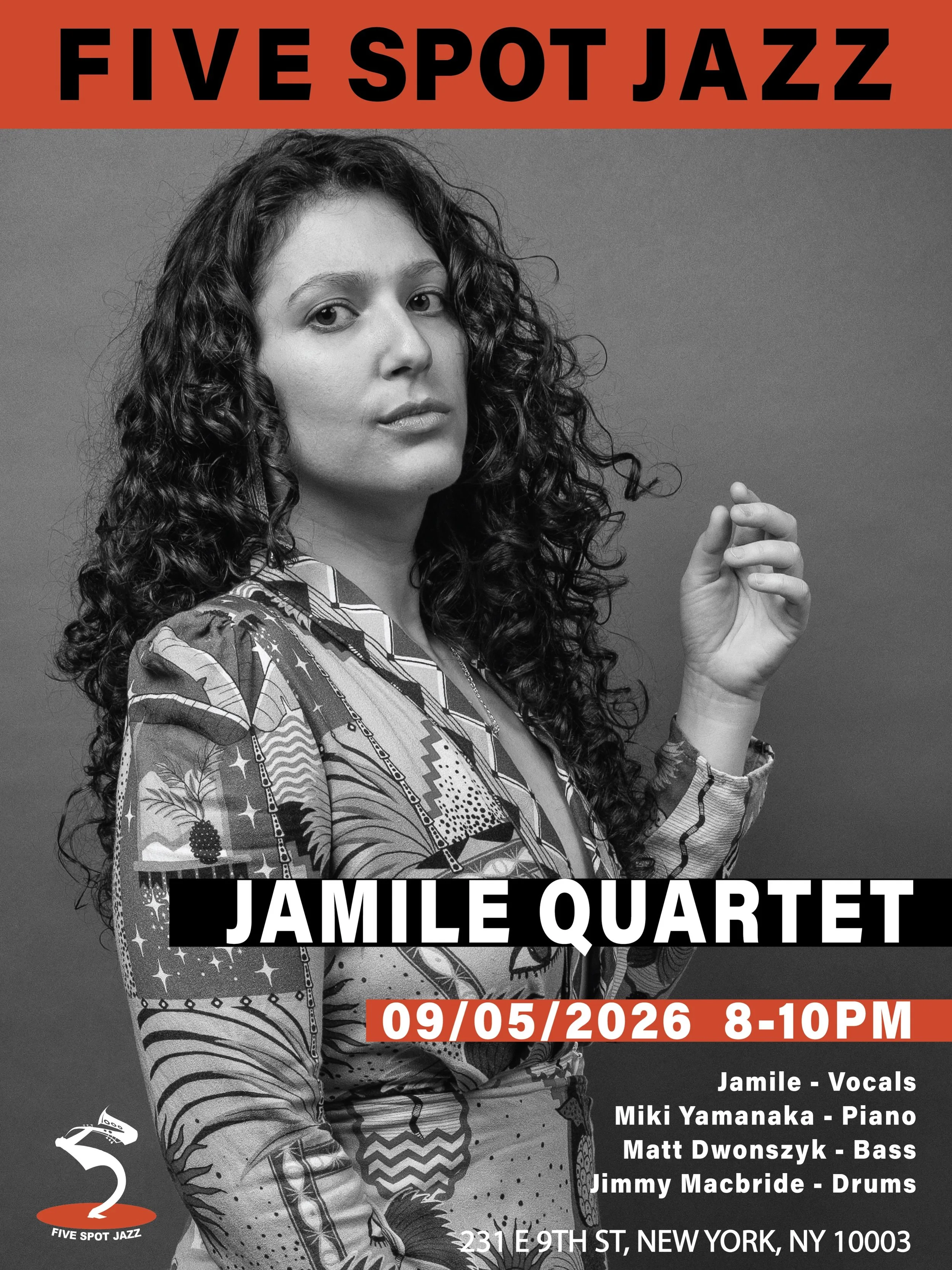🔥 SEP 05 (SAT.)
🎶 [JAMILE QUARTET] 🎤 @allthatjazzmile 

✨ Jamile is a versatile vocalist, composer, and educator known for her unique phrasing, heartfelt tone, and extraordinary percussive approach. 🇧🇷🎶 Her distinctive sound blends modern jazz 