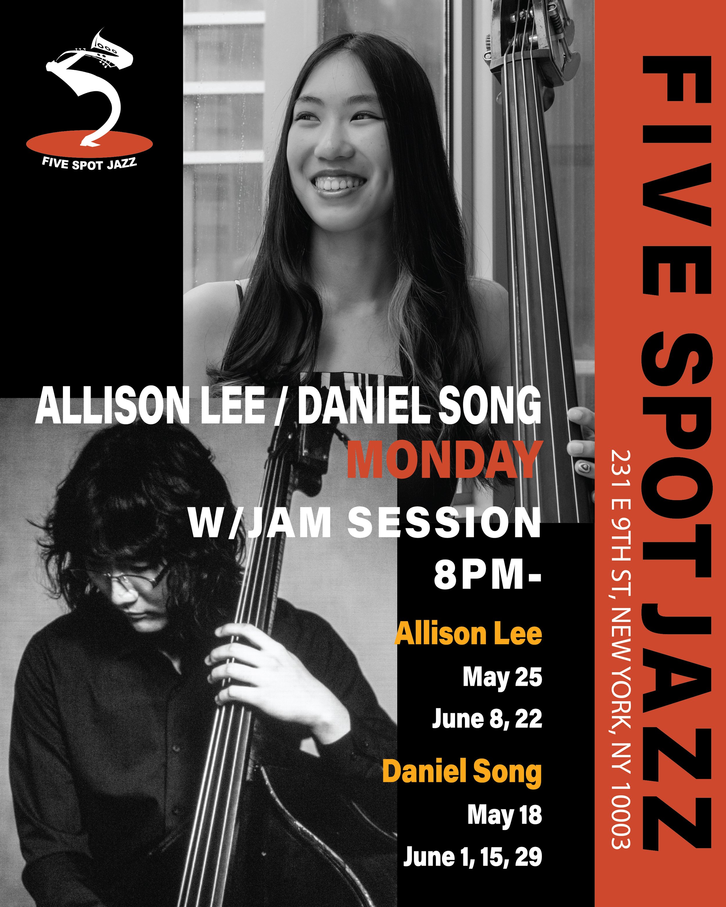FIVE SPOT JAZZ EVERY MONDAY POSTER