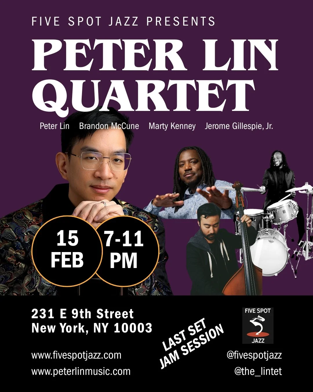 FIVE SPOT JAZZ FEB.15 POSTER