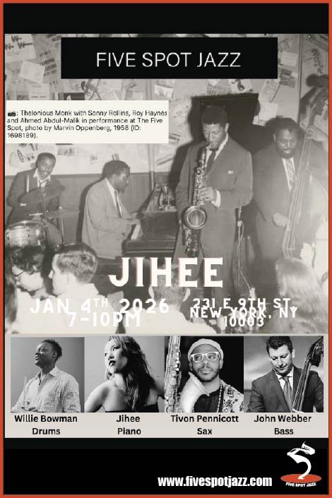 FIVE SPOT JAZZ Jan.04 Poster