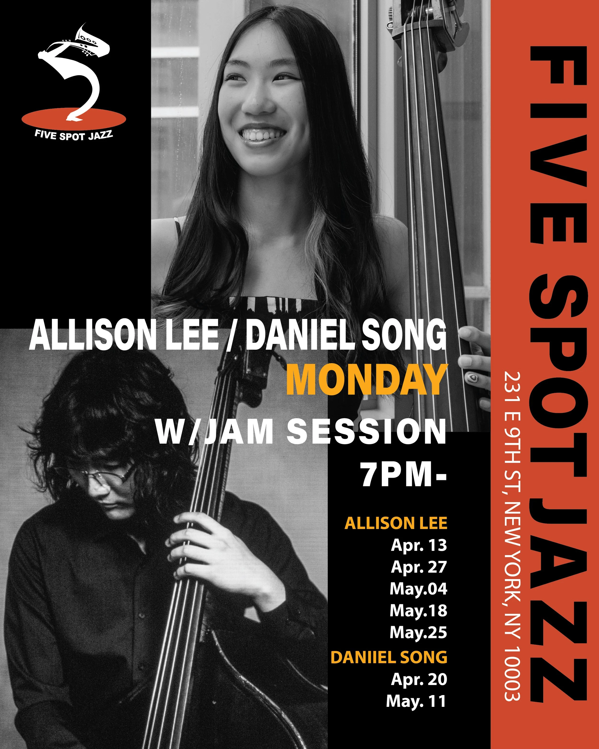 FIVE SPOT JAZZ EVERY MONDAY POSTER
