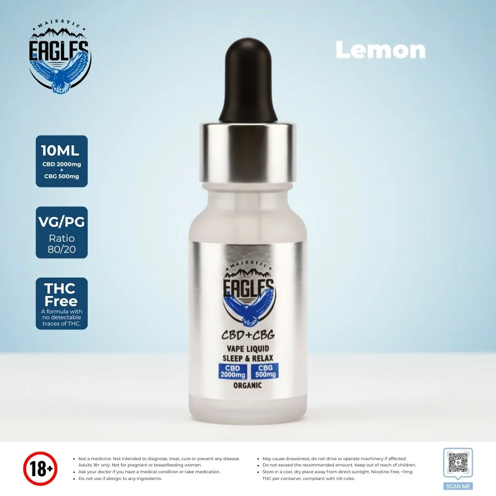 Eagles Majestic 10ML CBD 2000MG + CBG 500MG - Lemon Flavour