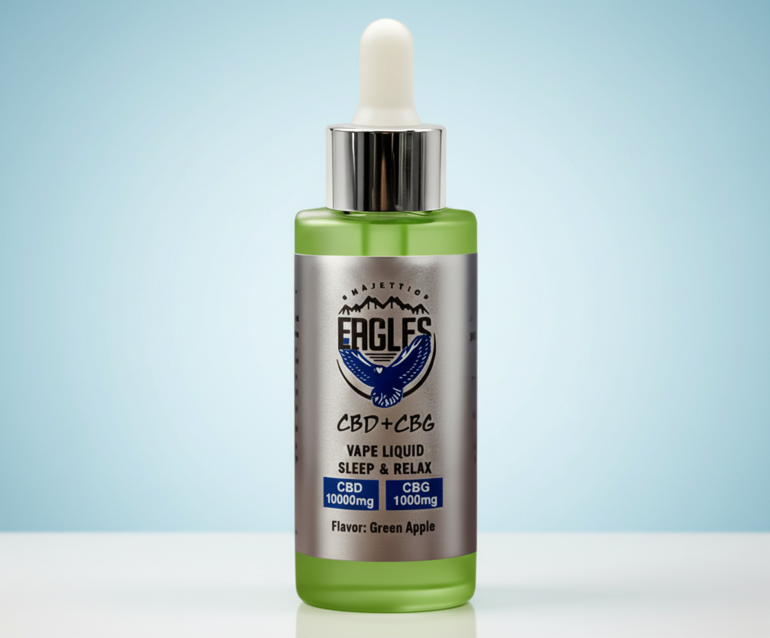 Eagles Majestic 50ML CBD 10000MG + CBG 1000MG - Green apple Flavour