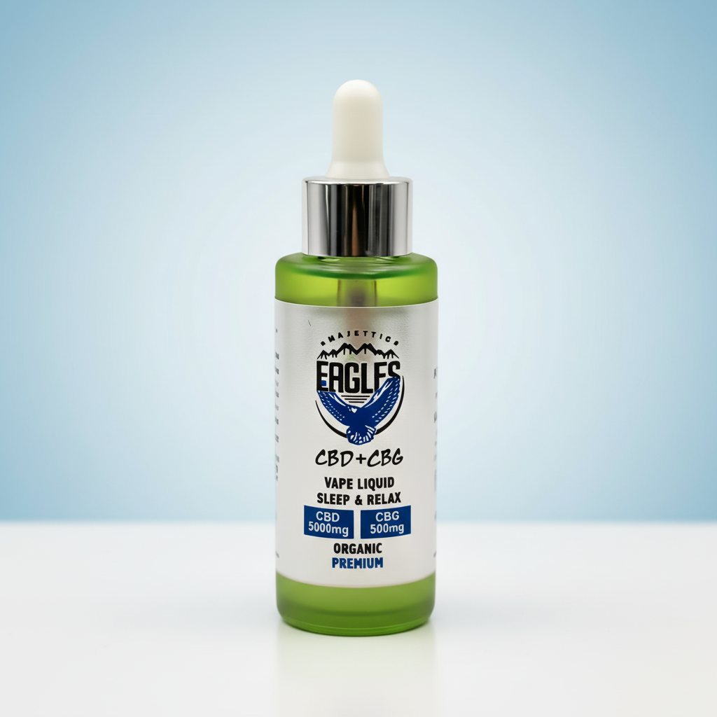 Eagles Majestic 50ML CBD 5000MG + CBG 500MG - Green apple Flavour