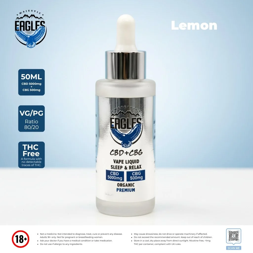 Eagles Majestic 50ML CBD 5000MG + CBG 500MG - Lemon Flavour