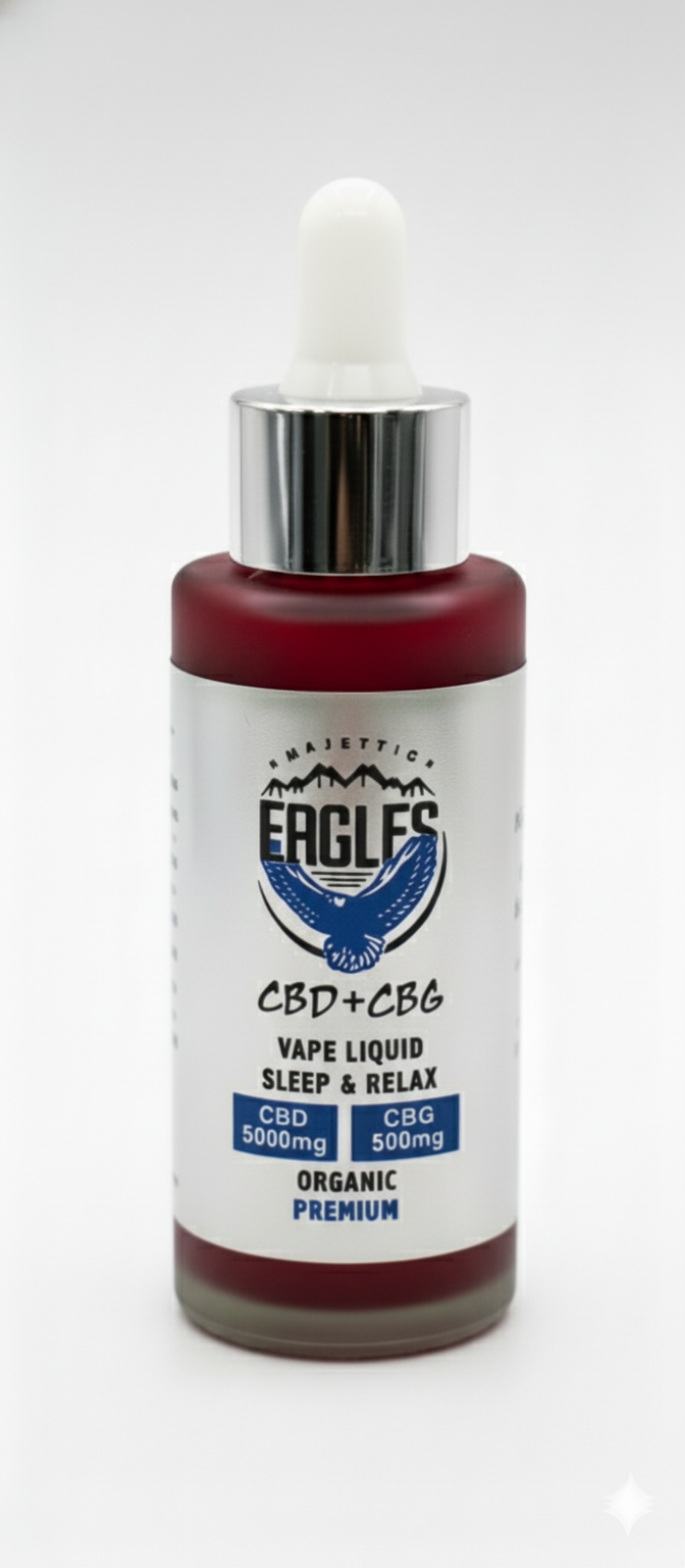 Eagles Majestic 50ML CBD 5000MG + CBG 500MG -Cherry Flavour