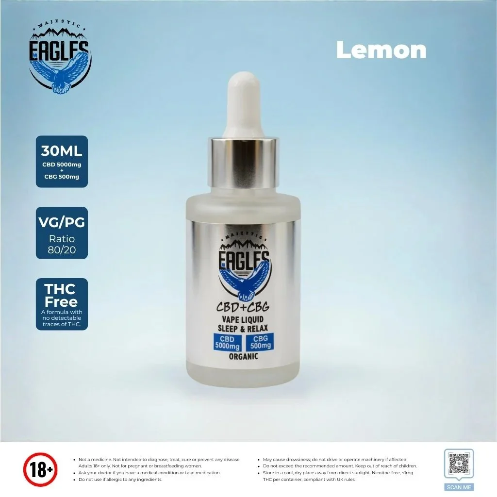 Eagles Majestic 30ML CBD 5000MG + CBG 500MG - Lemon Flavour