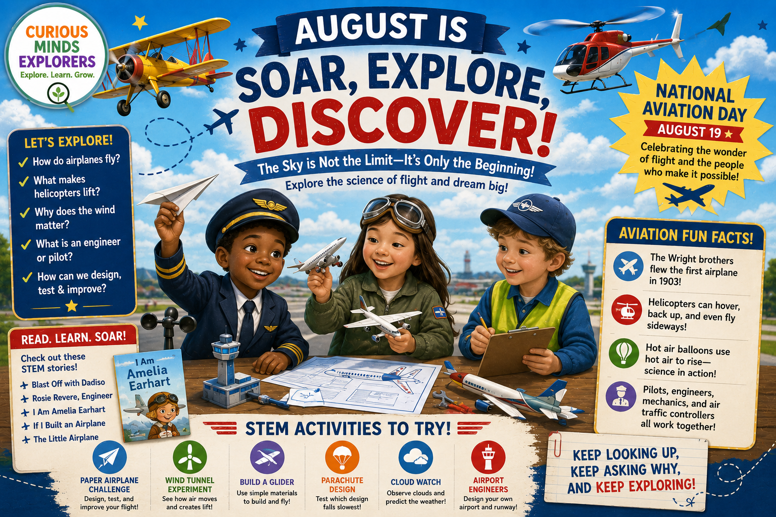 August: Soar, Explorer, Discover!