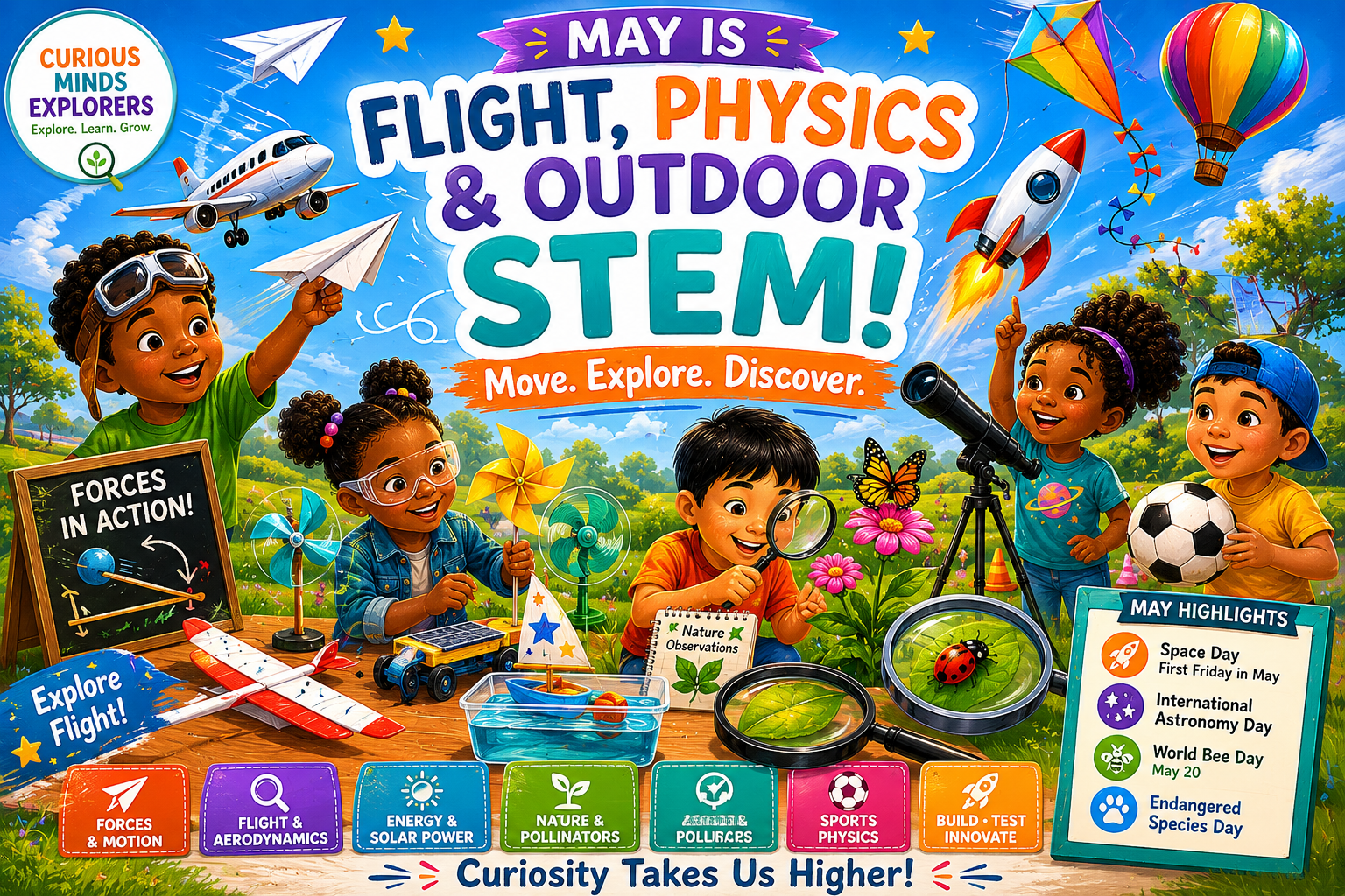 May: Flight Physics & Outdoor STEM