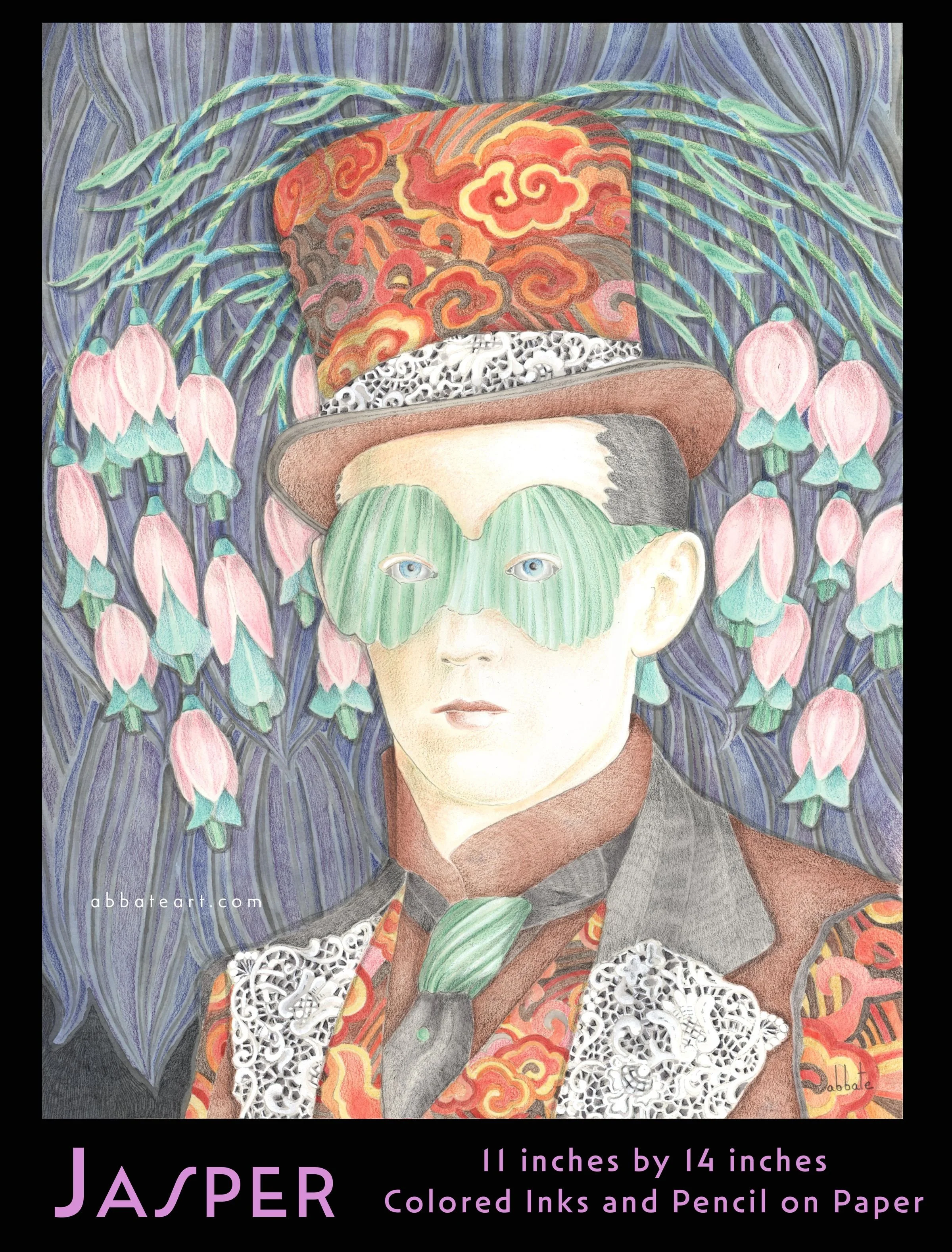 Jasper - Colored inks and pencil on paper