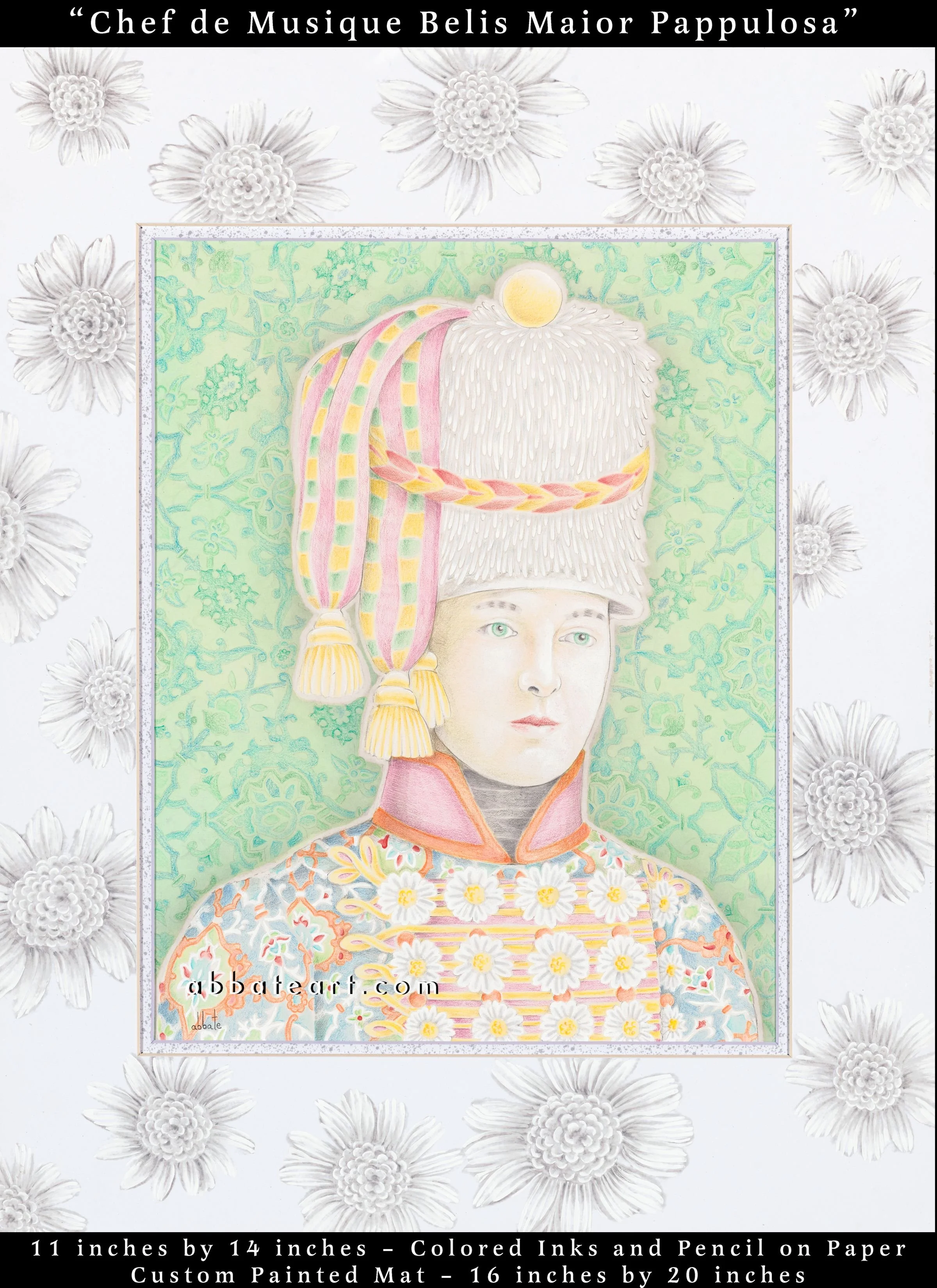 Chef de Musique Belis Maior Pappulosa - Colored inks and pencil on paper