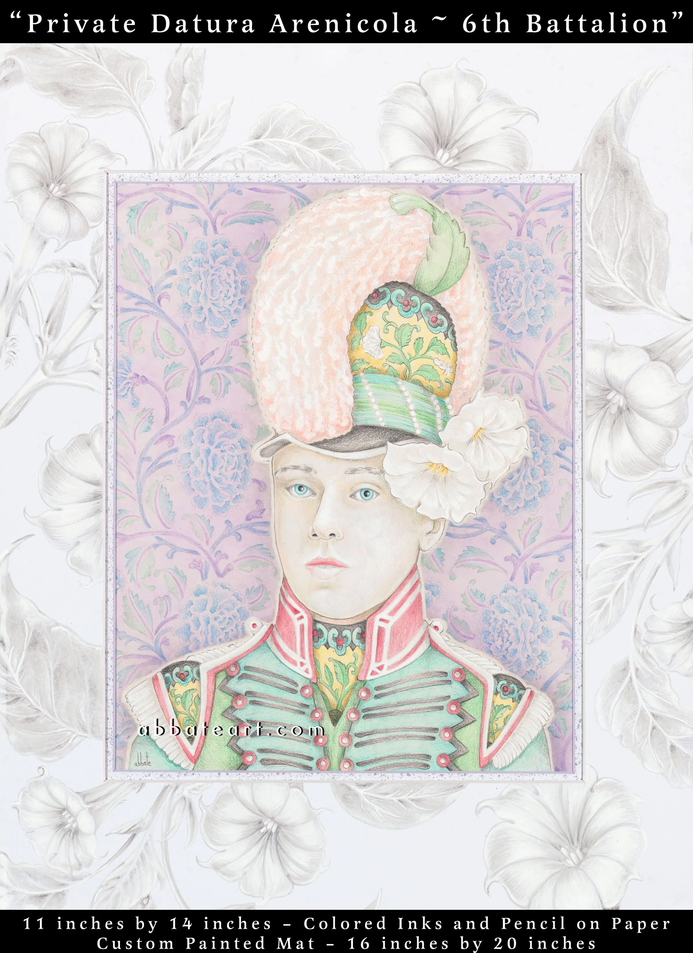 Private Datura Arenicola ~ 6th Battalion - Colored inks and pencil on paper