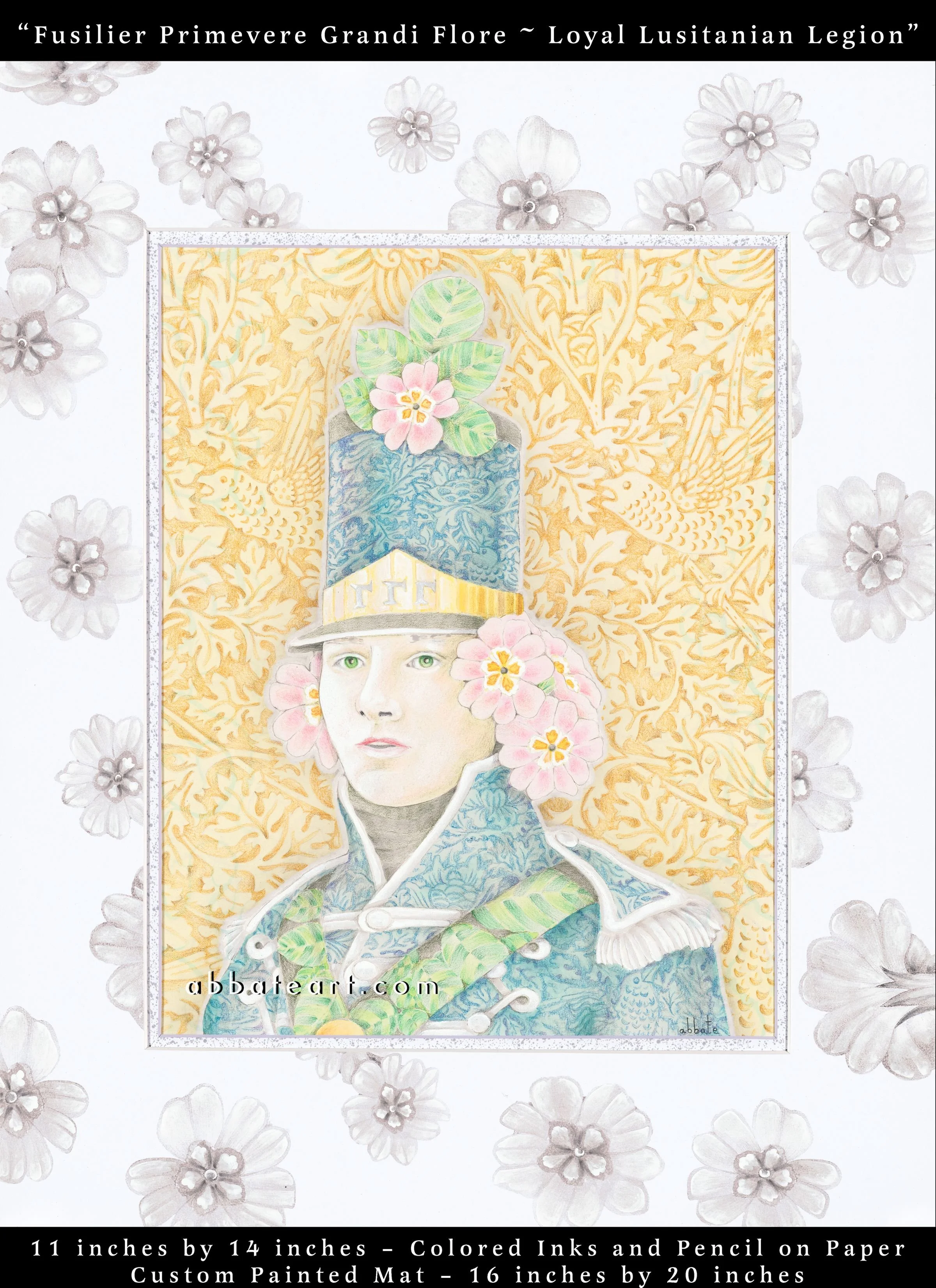 Fusilier Primevere Grandi Flore - Loyal Lusitanian Legion - Colored inks and pencil on paper