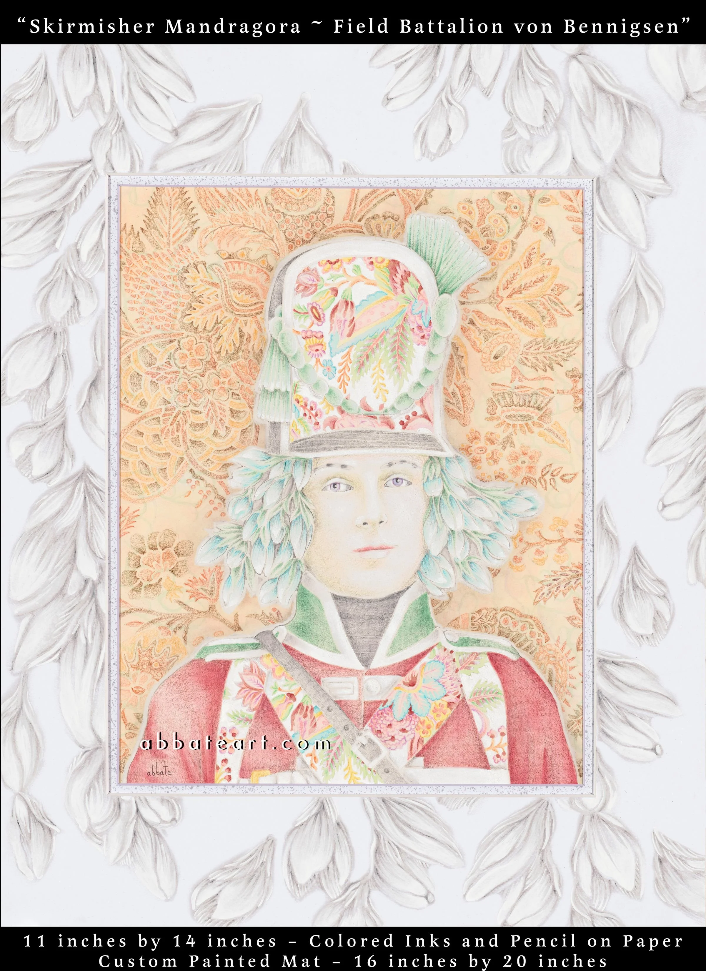 Skirmisher Mandragora ~ Field Battalion von Bennigsen - Colored inks and pencil on paper