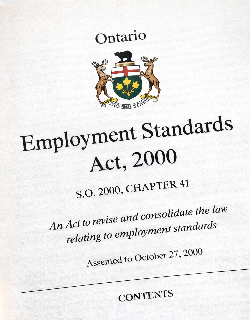 Changes to the Employment Standards Act