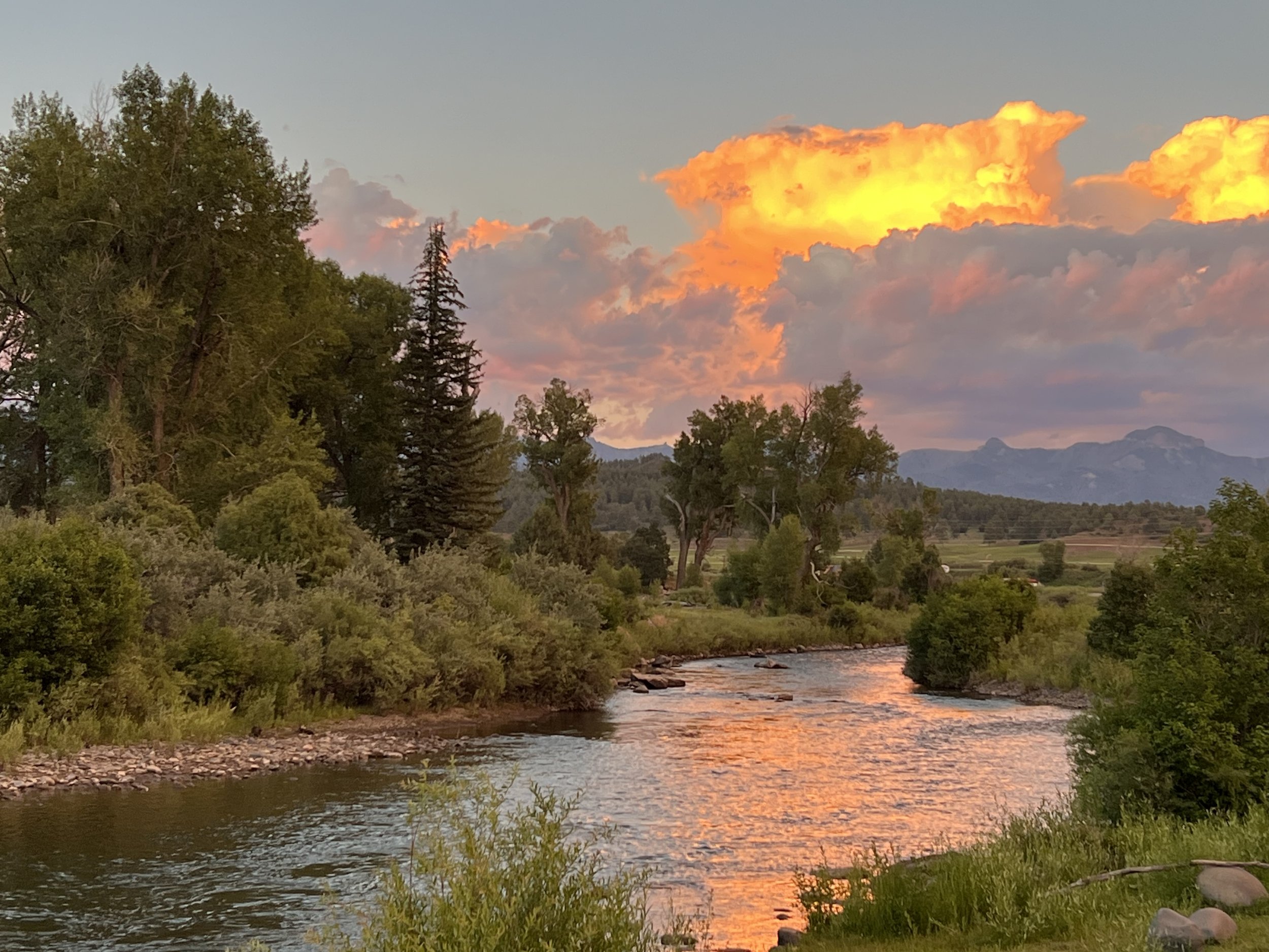 View of San Juan River from Riff Raff on the Rio (in town).