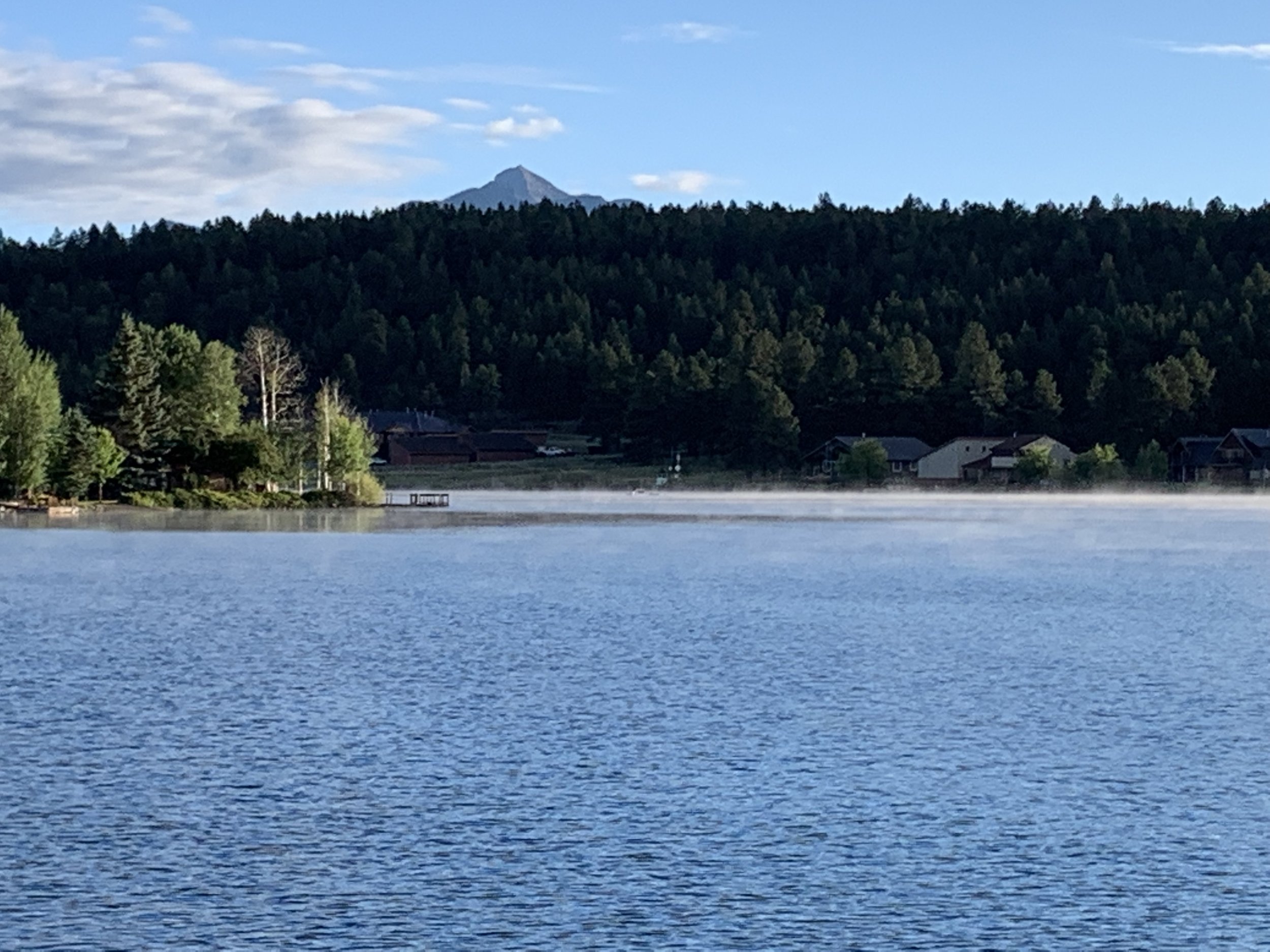 One of our local lakes with Pagosa Peak in background.