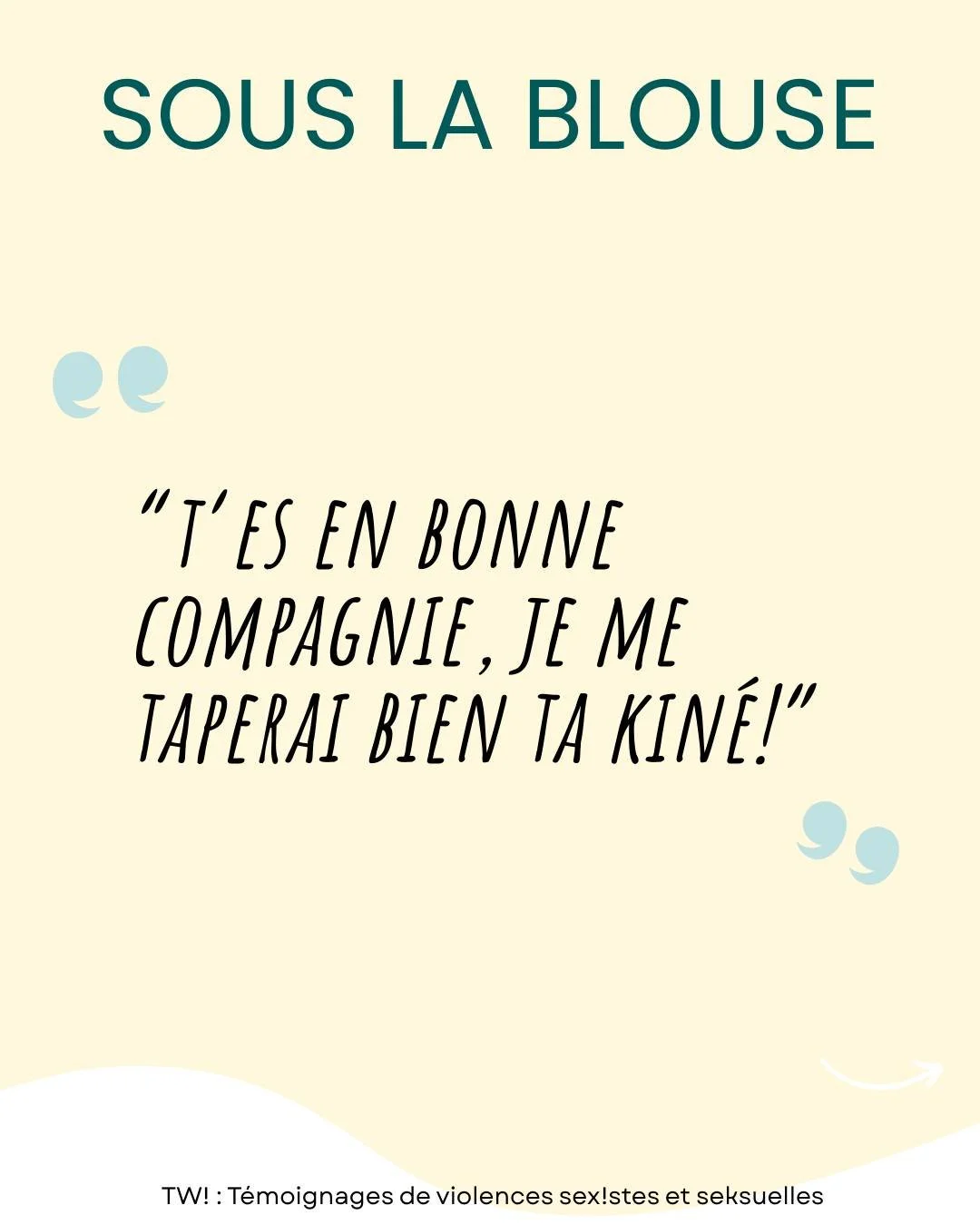&ldquo; T&rsquo;es en bonne compagnie, je me taperai bien ta kin&eacute;! &rdquo;

𝐂𝐨𝐦𝐦𝐞𝐧𝐭 𝐫𝐞́𝐚𝐠𝐢𝐫 𝐝𝐚𝐧𝐬 𝐜𝐞 𝐜𝐚𝐬 𝐥𝐚̀? 

Ai-je la force de dire quelque chose? Est-ce que j'arr&ecirc;te les soins? Est-ce que je le remets &agrave; 